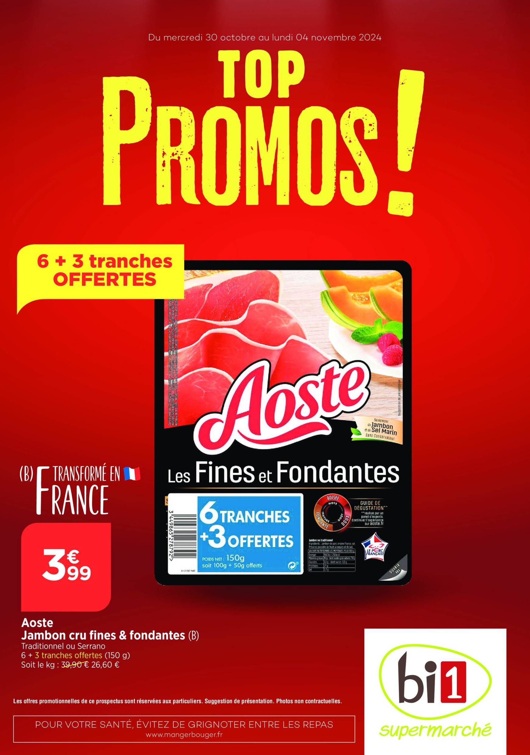 Catalogue Bi1 - Top Promos valable dès 30.10. - 04.11.