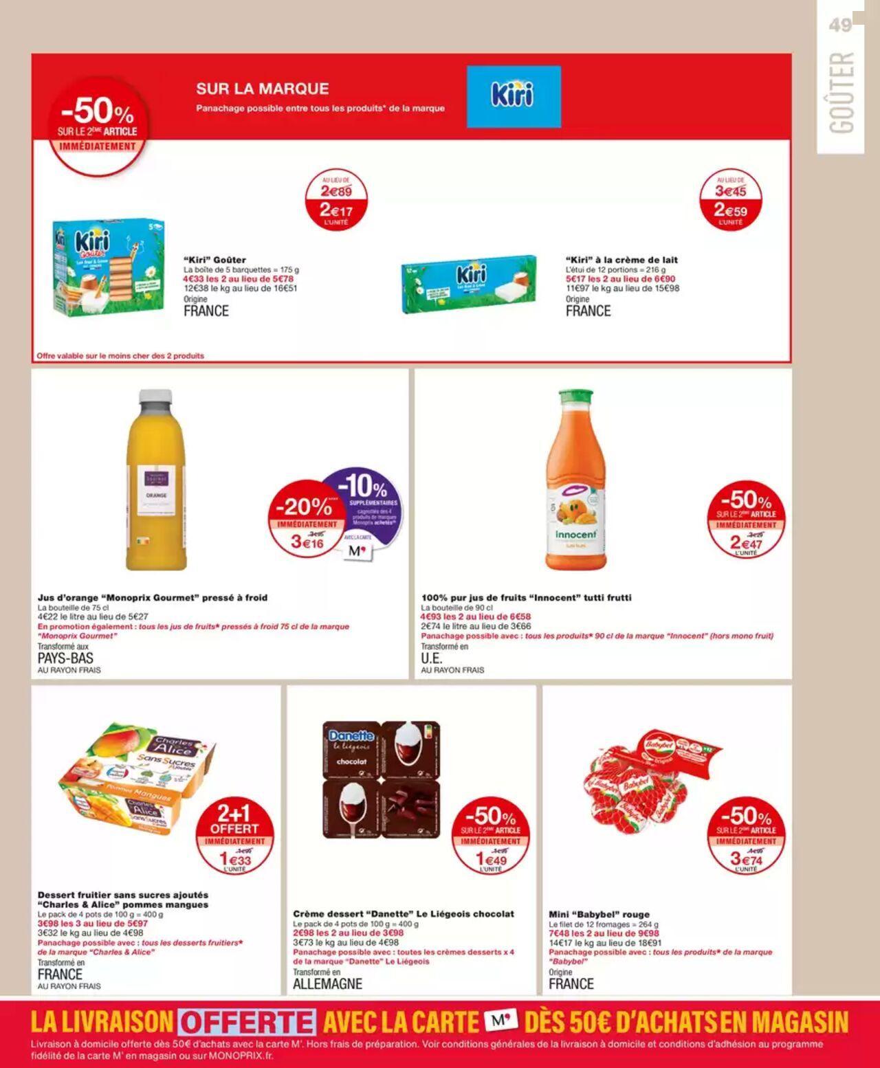 Monoprix catalogue à partir du 09/10/2024 - 20/10/2024 49