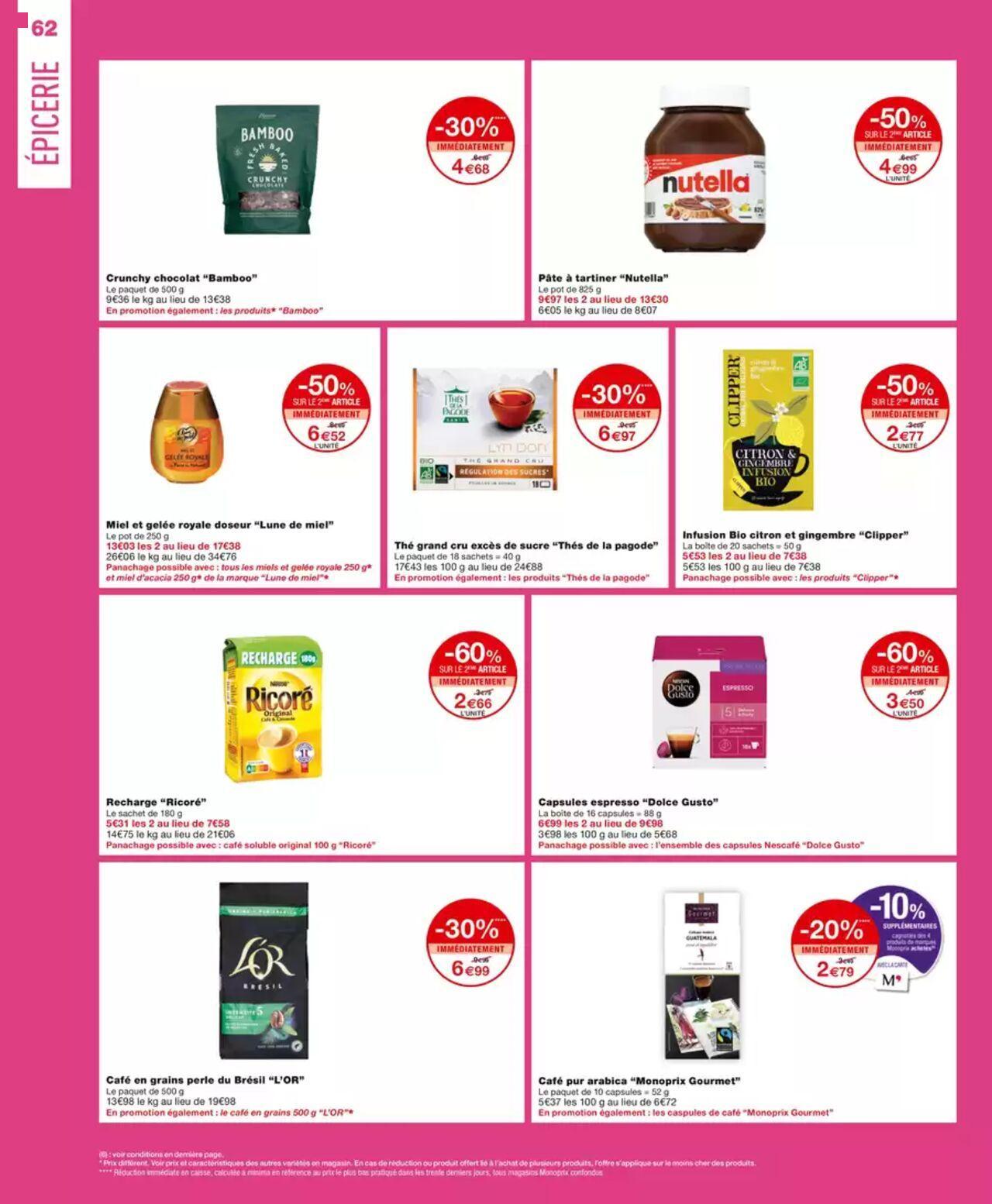 Monoprix catalogue à partir du 09/10/2024 - 20/10/2024 62