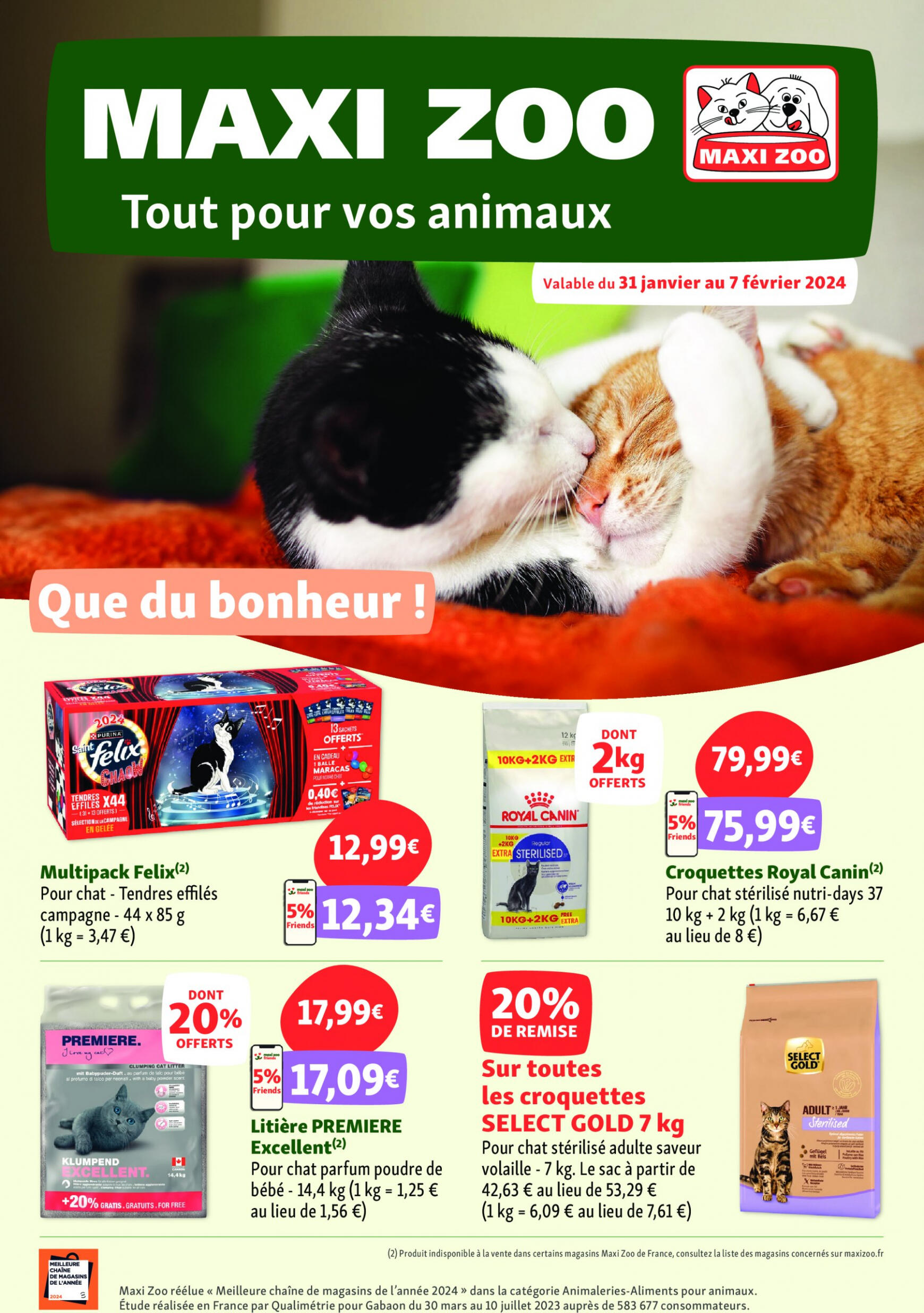 Maxizoo - Tout pour vos animaux valable à partir de 31.01.2024