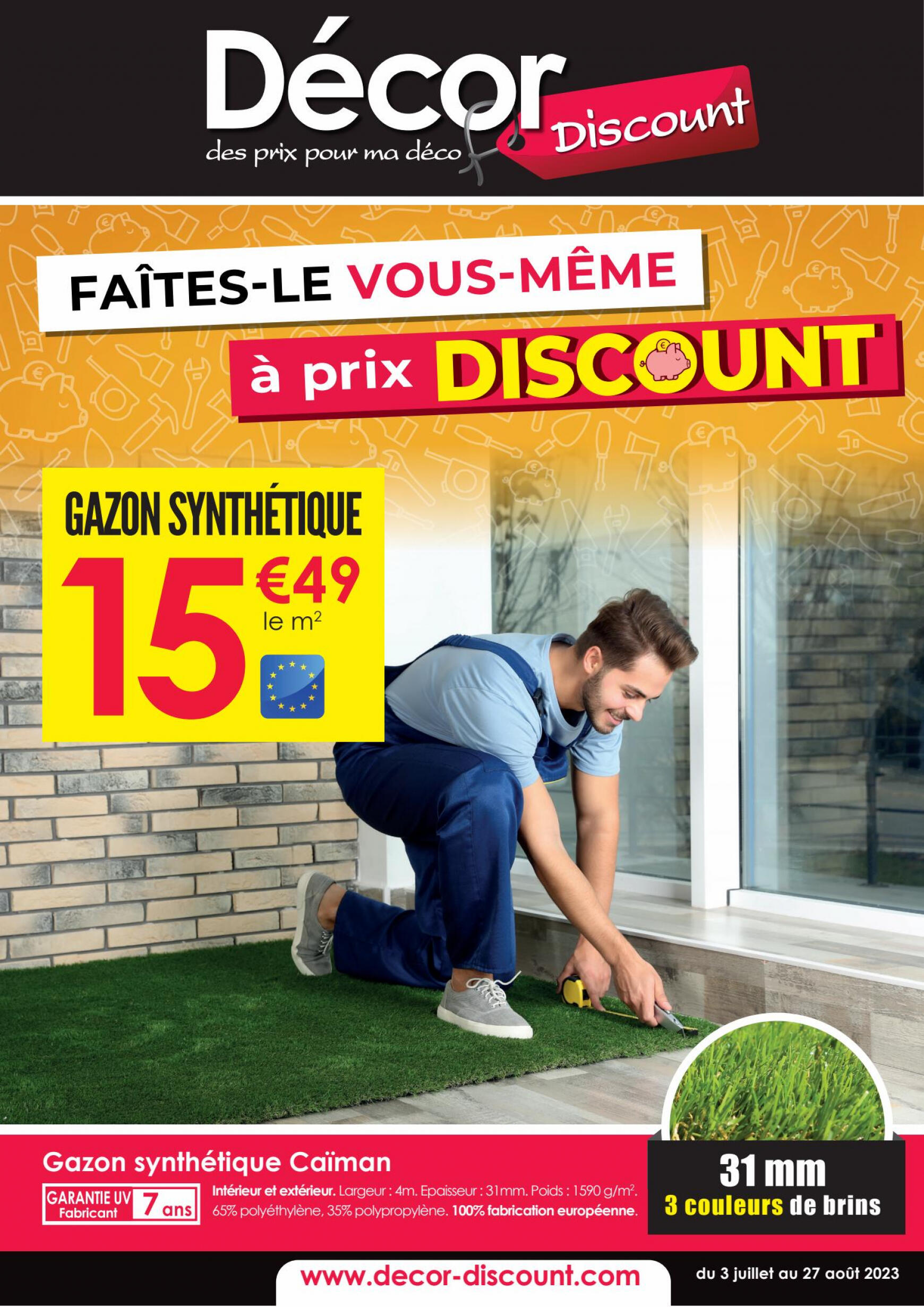 Catalogue Décor Discount de du lundi 03.07.