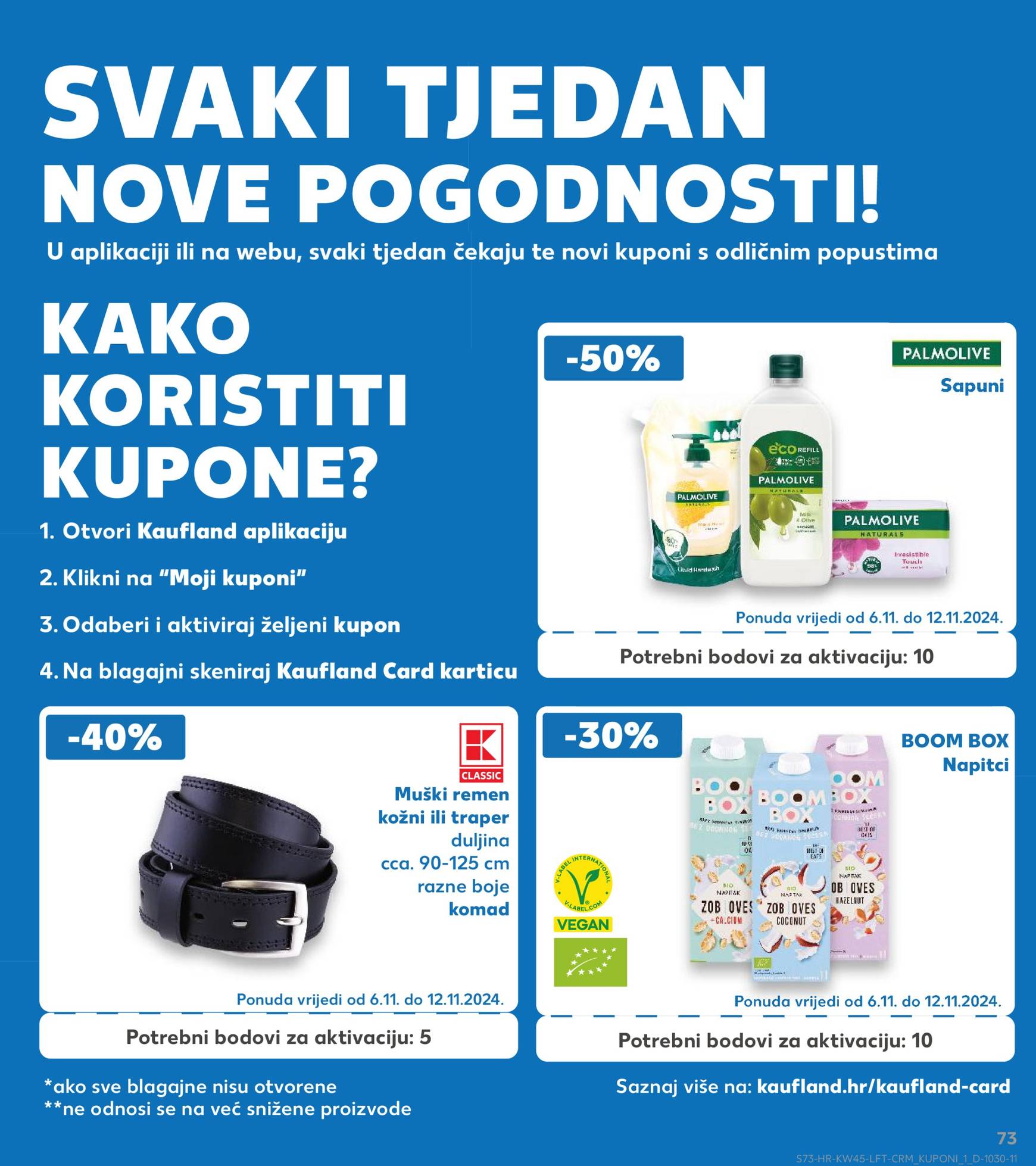 Kaufland katalog vrijedi od 06.11. do 12.11. 73