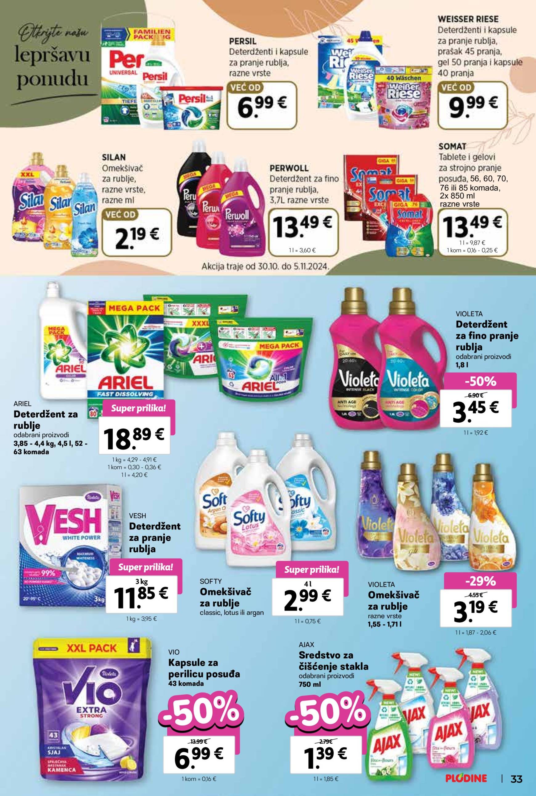 Plodine katalog vrijedi od 30.10. do 05.11. 33