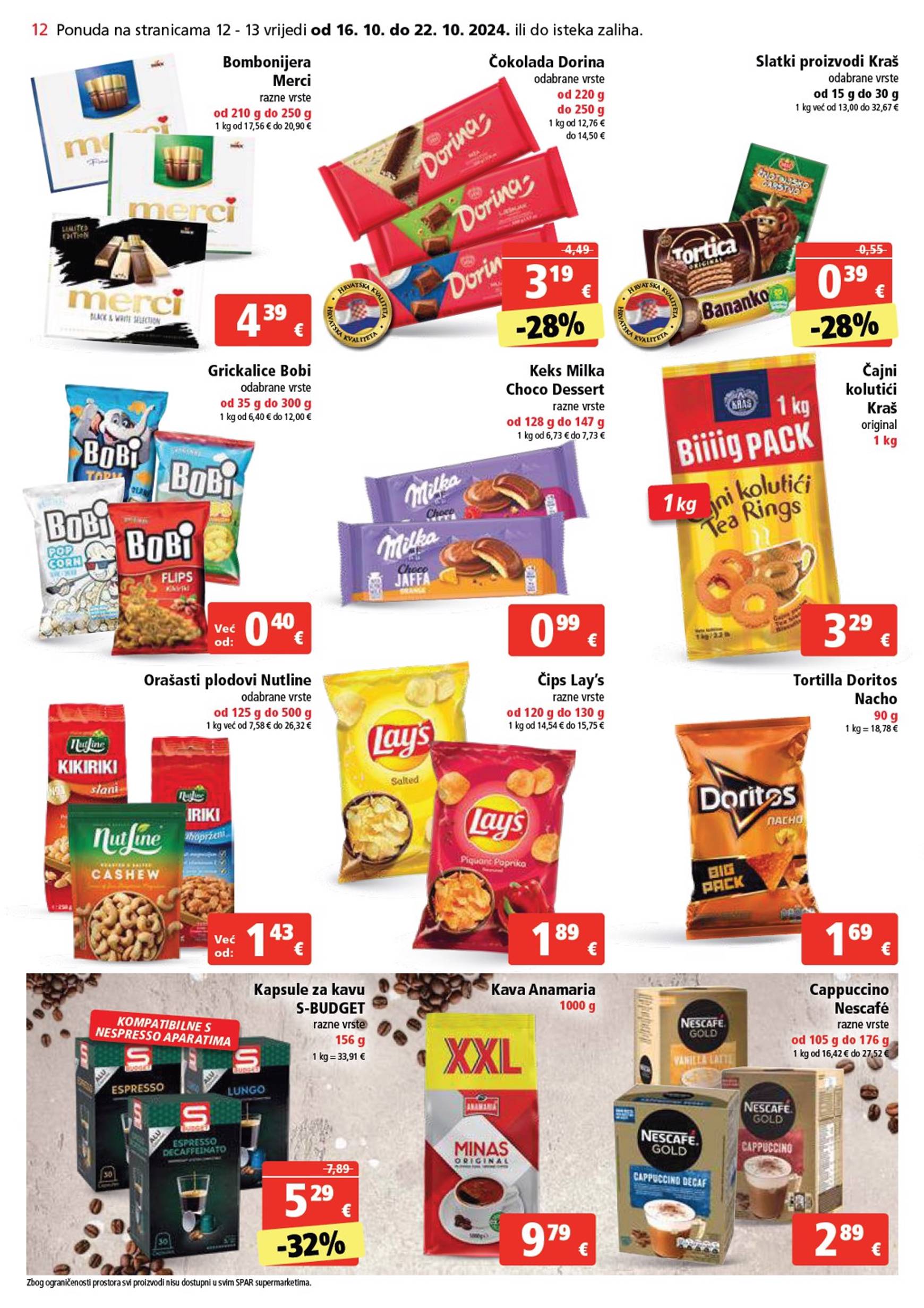 SPAR katalog vrijedi od 16.10. do 22.10. 12