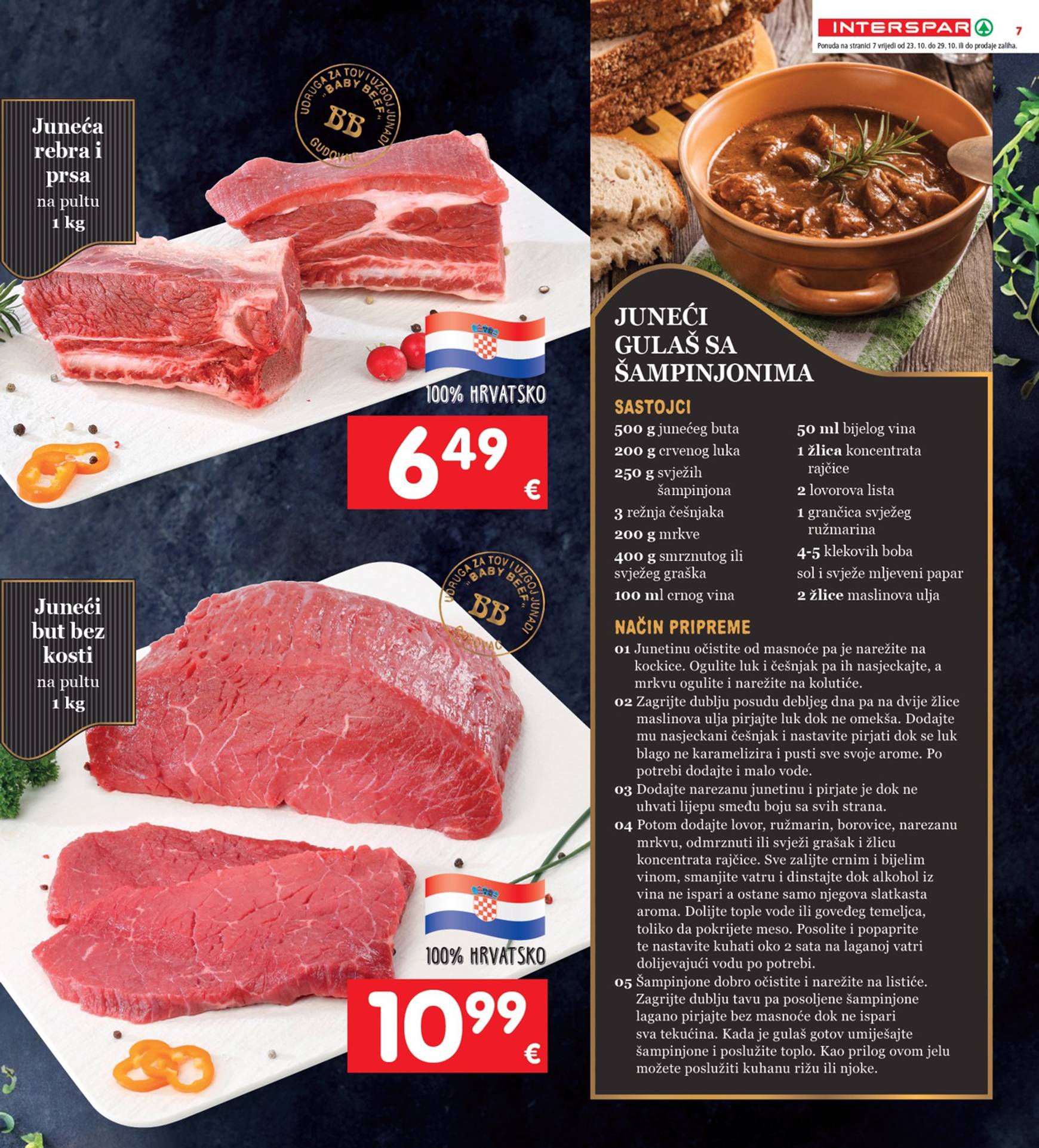 INTERSPAR katalog vrijedi od 23.10. do 29.10. 7