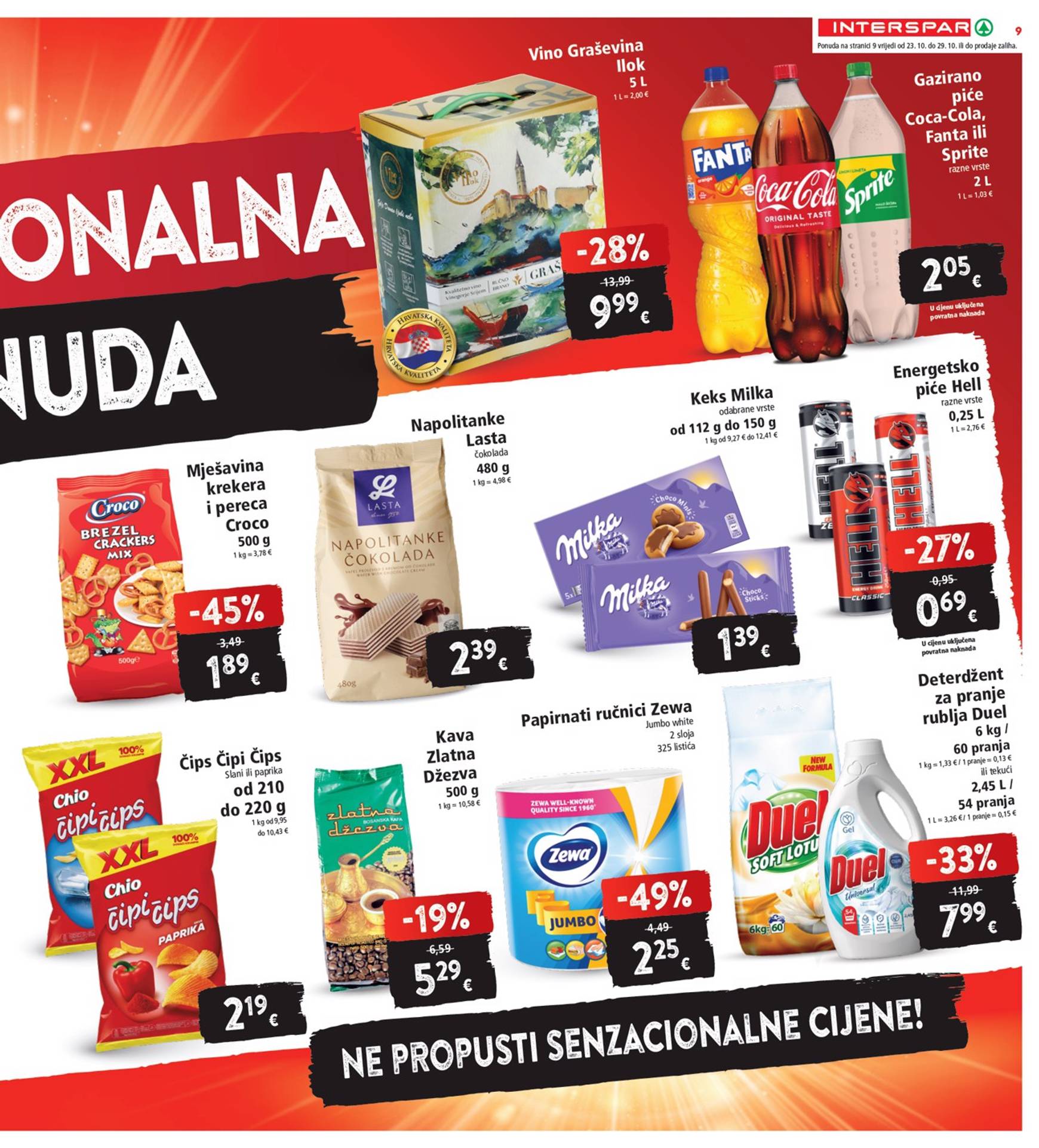 INTERSPAR katalog vrijedi od 23.10. do 29.10. 9