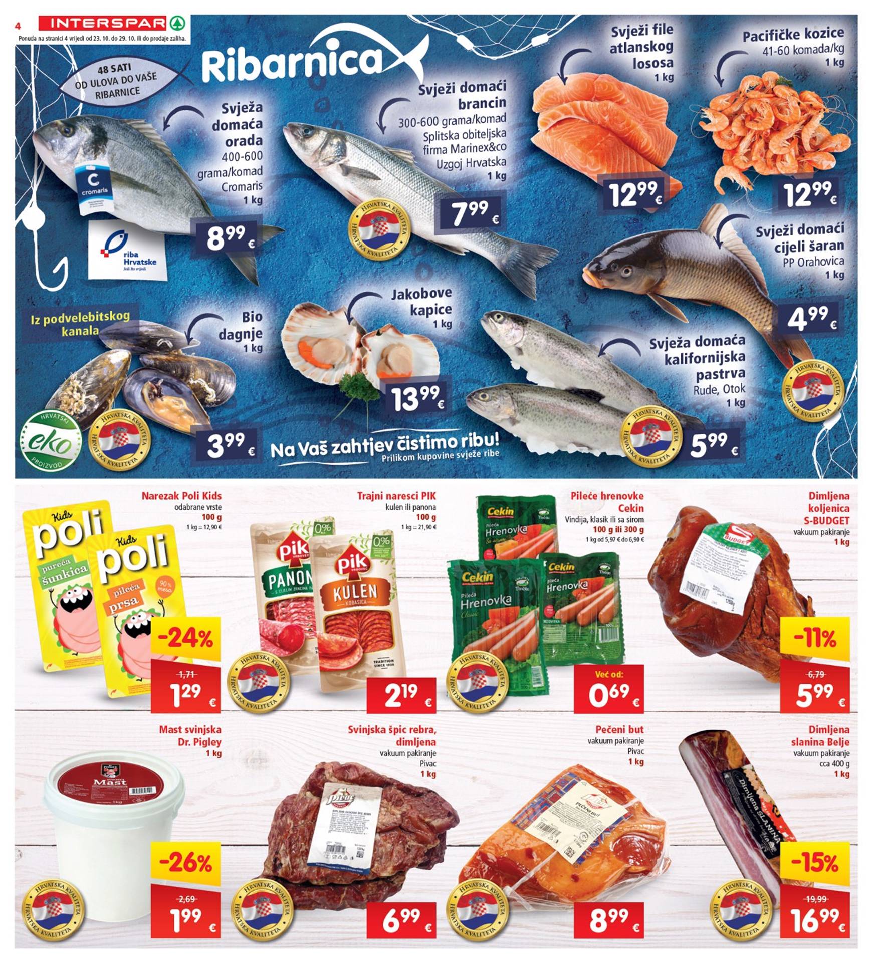 INTERSPAR katalog vrijedi od 23.10. do 29.10. 4