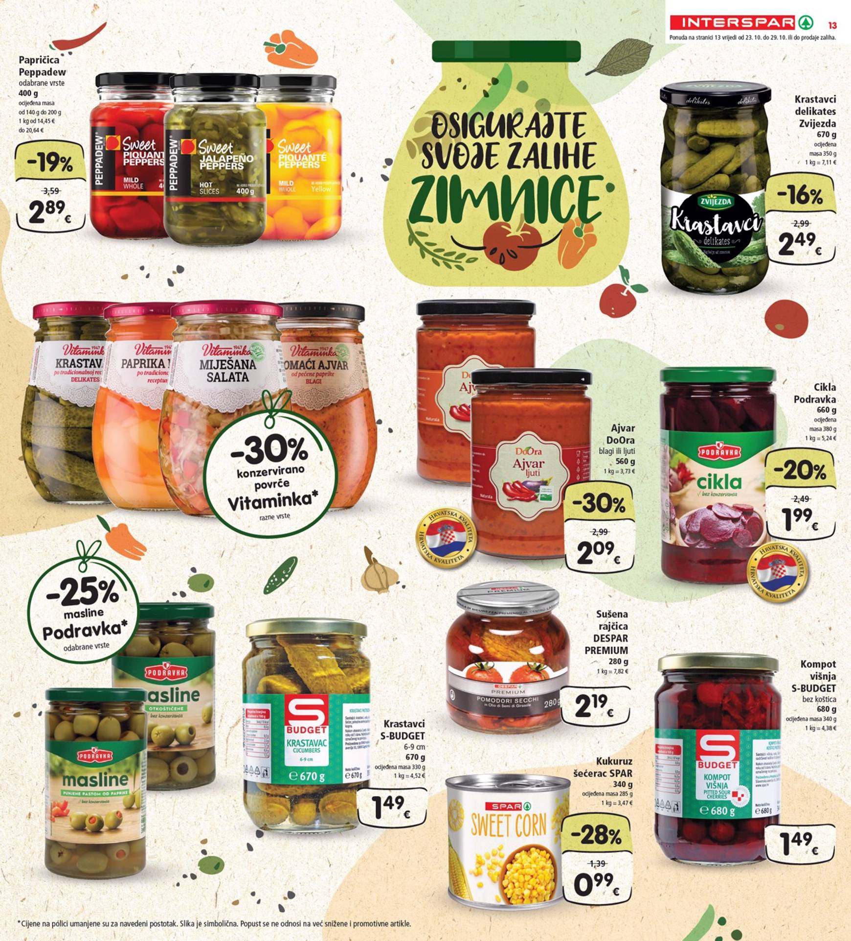 INTERSPAR katalog vrijedi od 23.10. do 29.10. 13