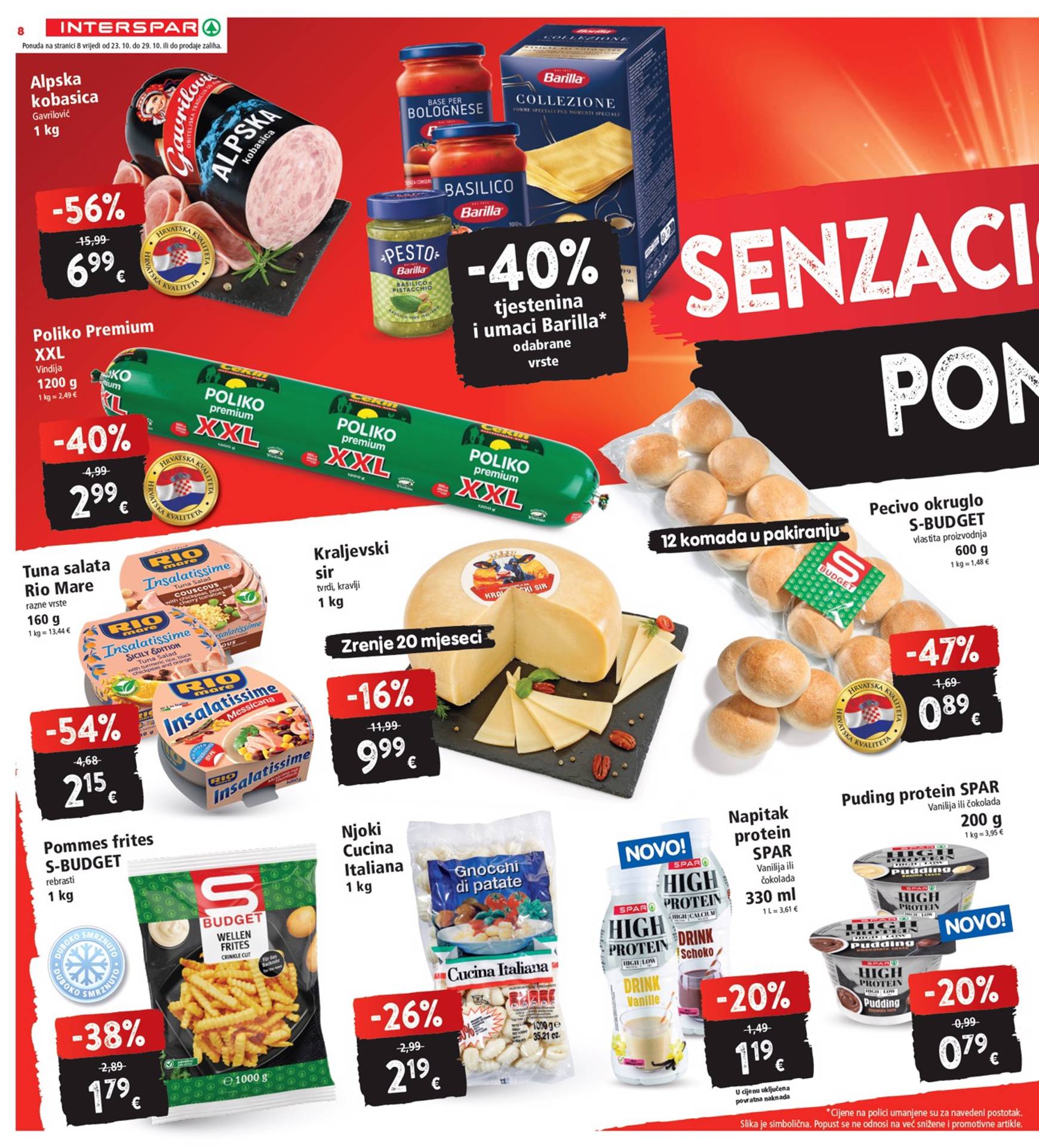 INTERSPAR katalog vrijedi od 23.10. do 29.10. 8