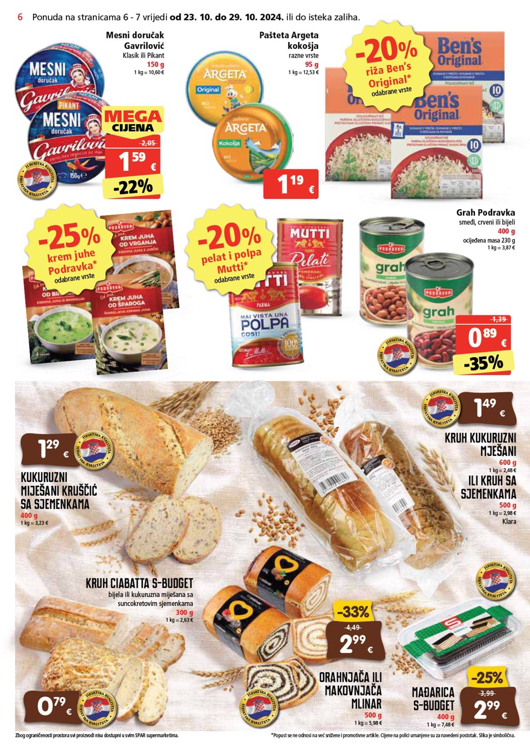 SPAR katalog vrijedi od 23.10. do 29.10. 6