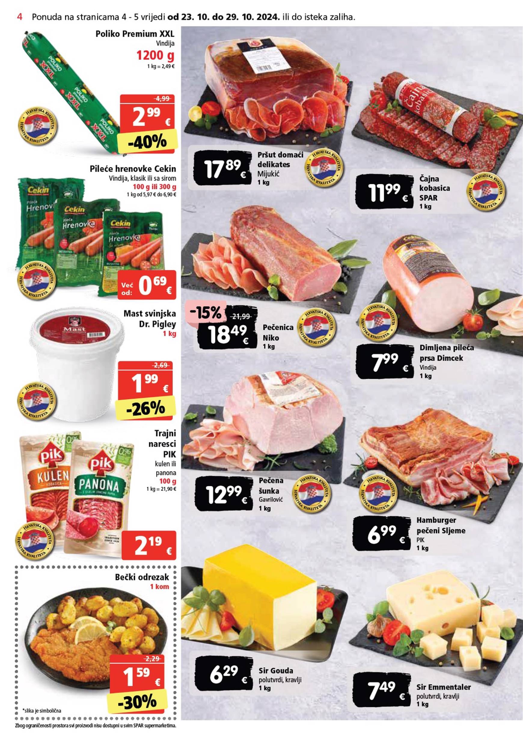 SPAR katalog vrijedi od 23.10. do 29.10. 4