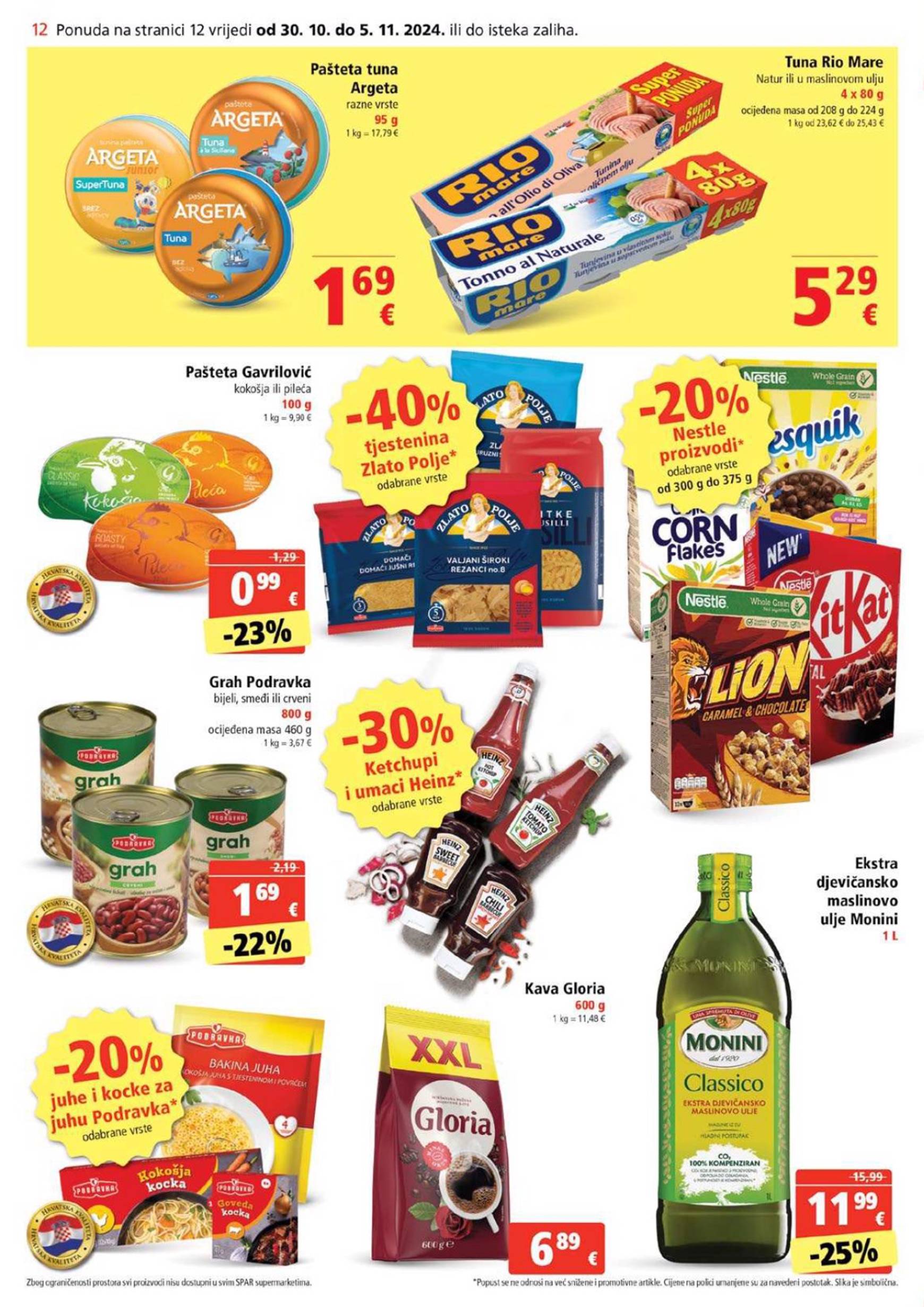 SPAR katalog vrijedi od 30.10. do 05.11. 12