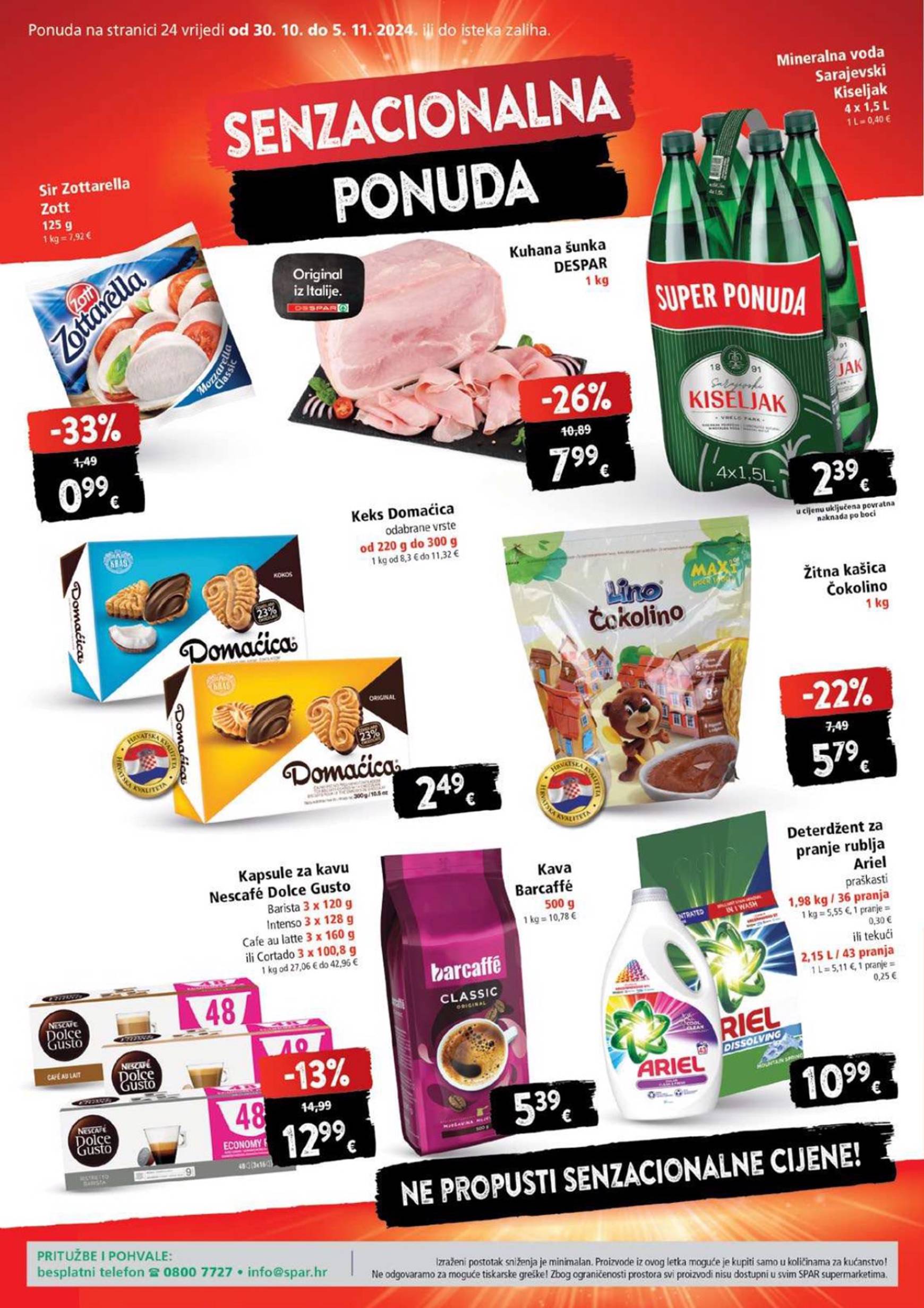 SPAR katalog vrijedi od 30.10. do 05.11. 24