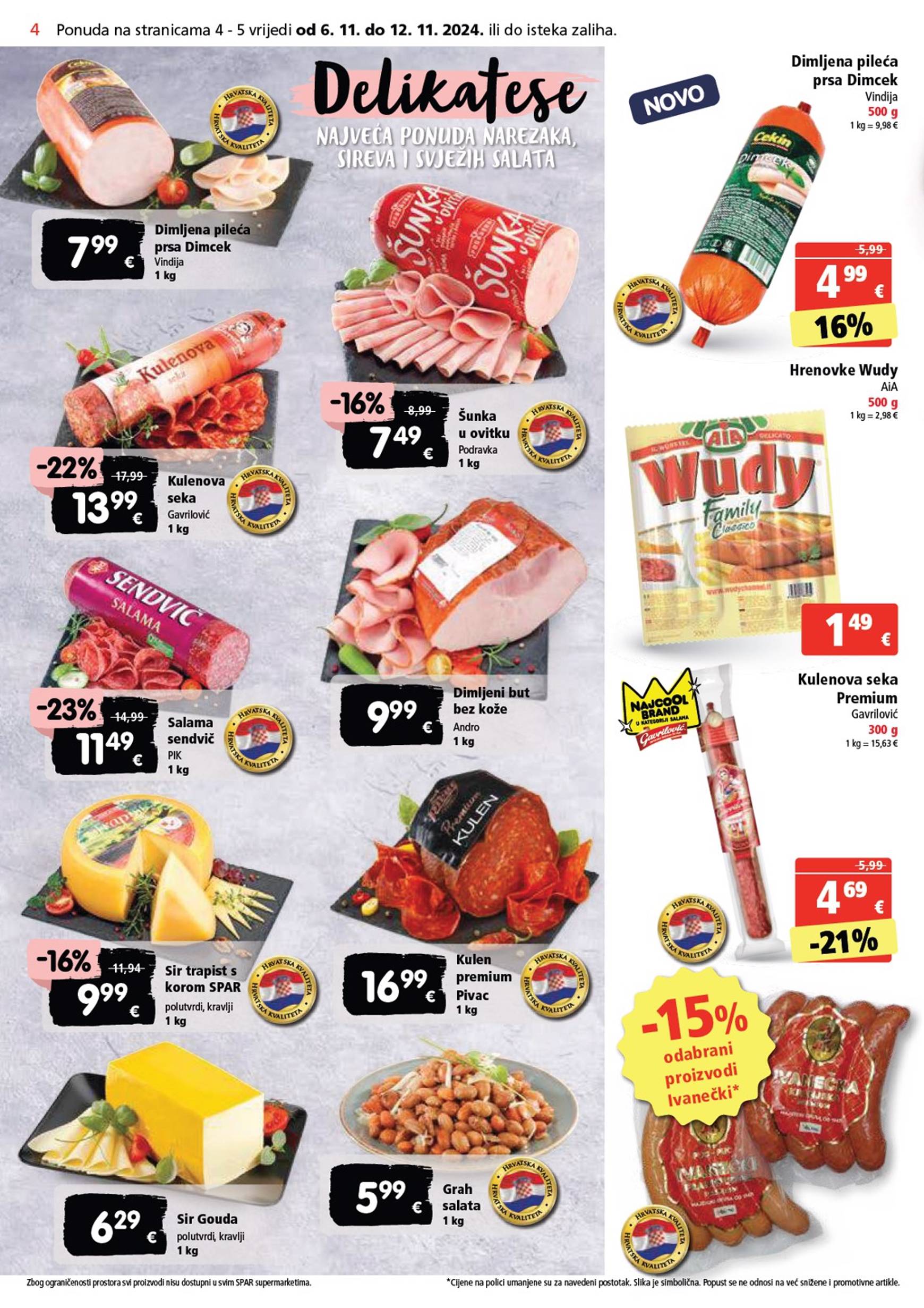 SPAR katalog vrijedi od 06.11. do 12.11. 4