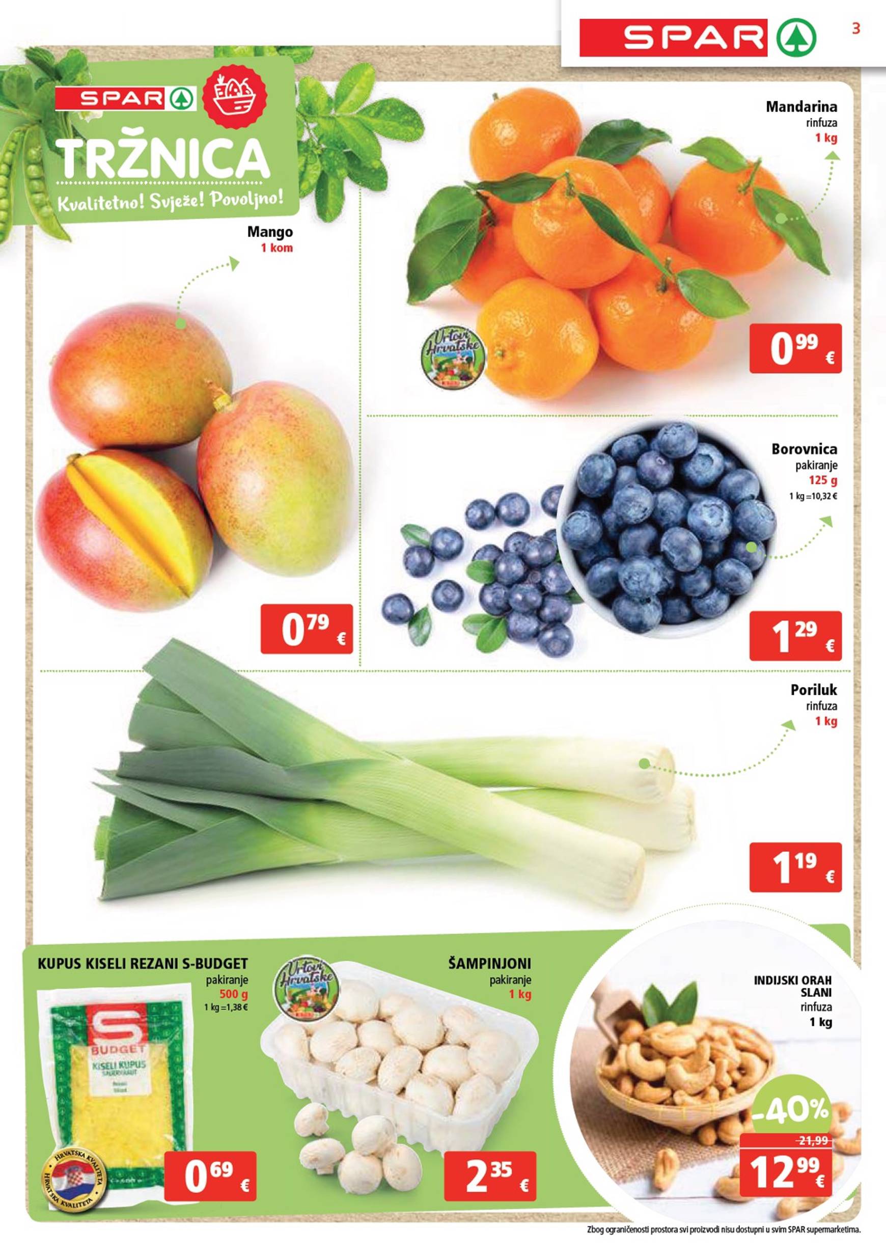 SPAR katalog vrijedi od 06.11. do 12.11. 3