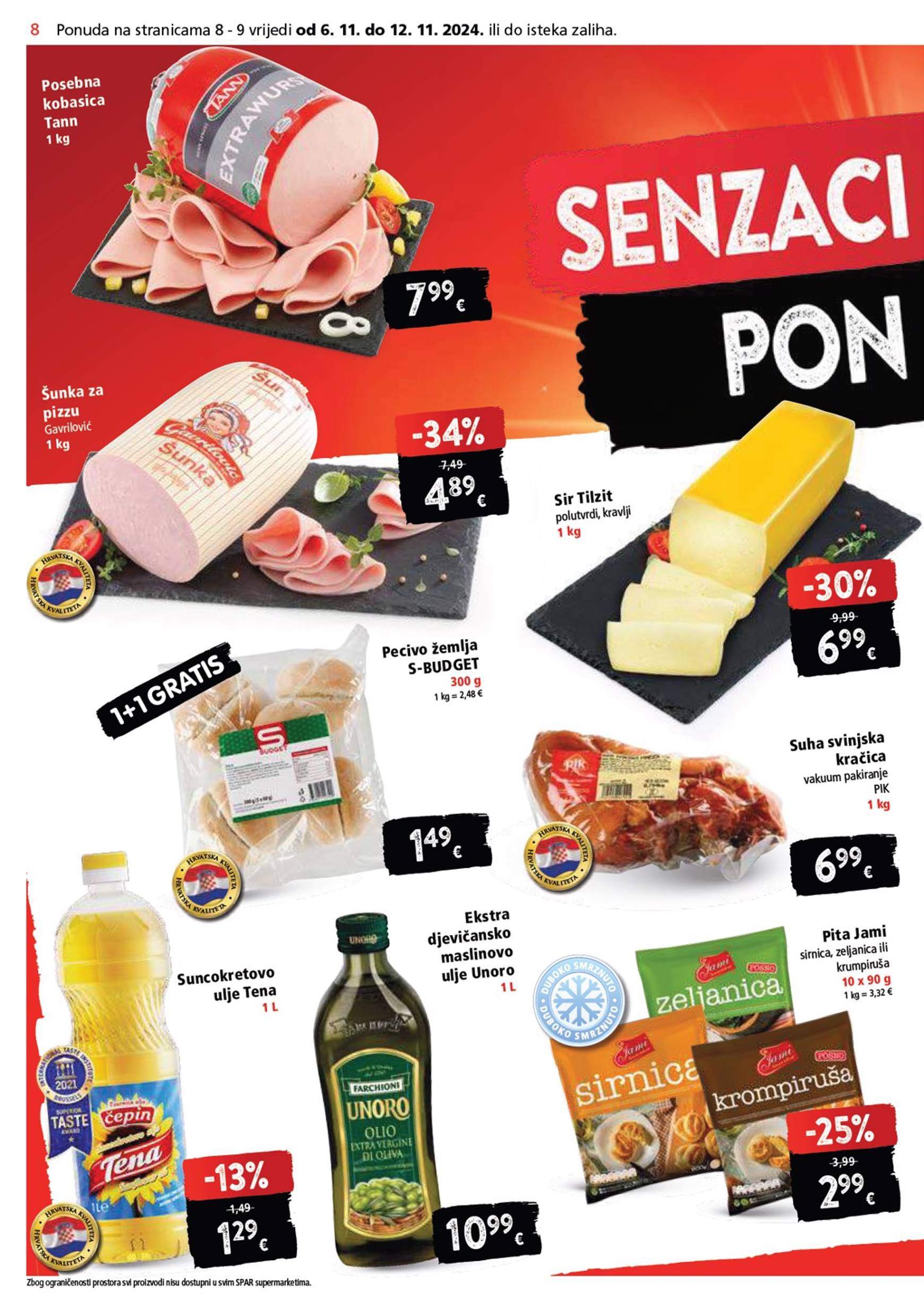 SPAR katalog vrijedi od 06.11. do 12.11. 8