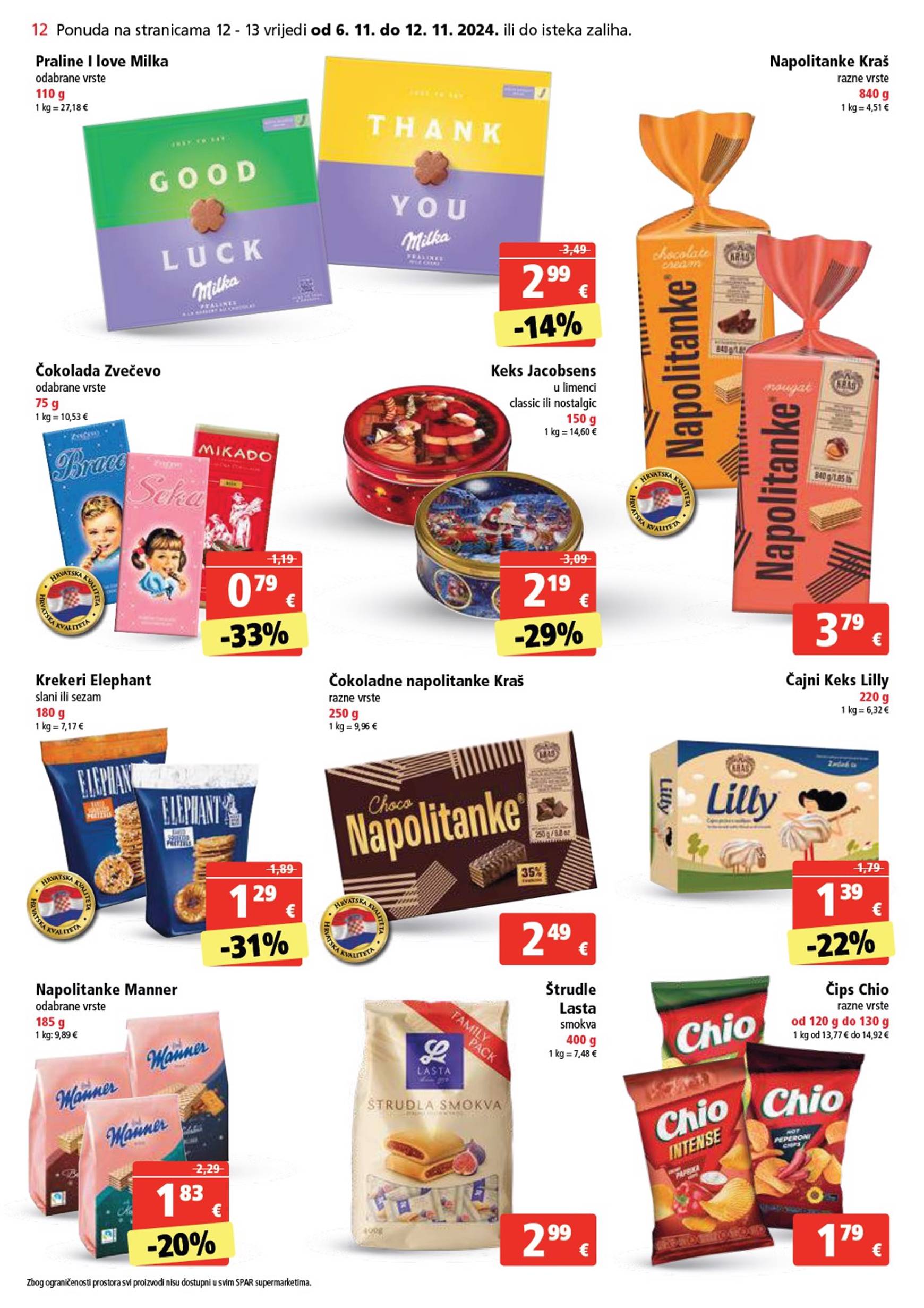 SPAR katalog vrijedi od 06.11. do 12.11. 12