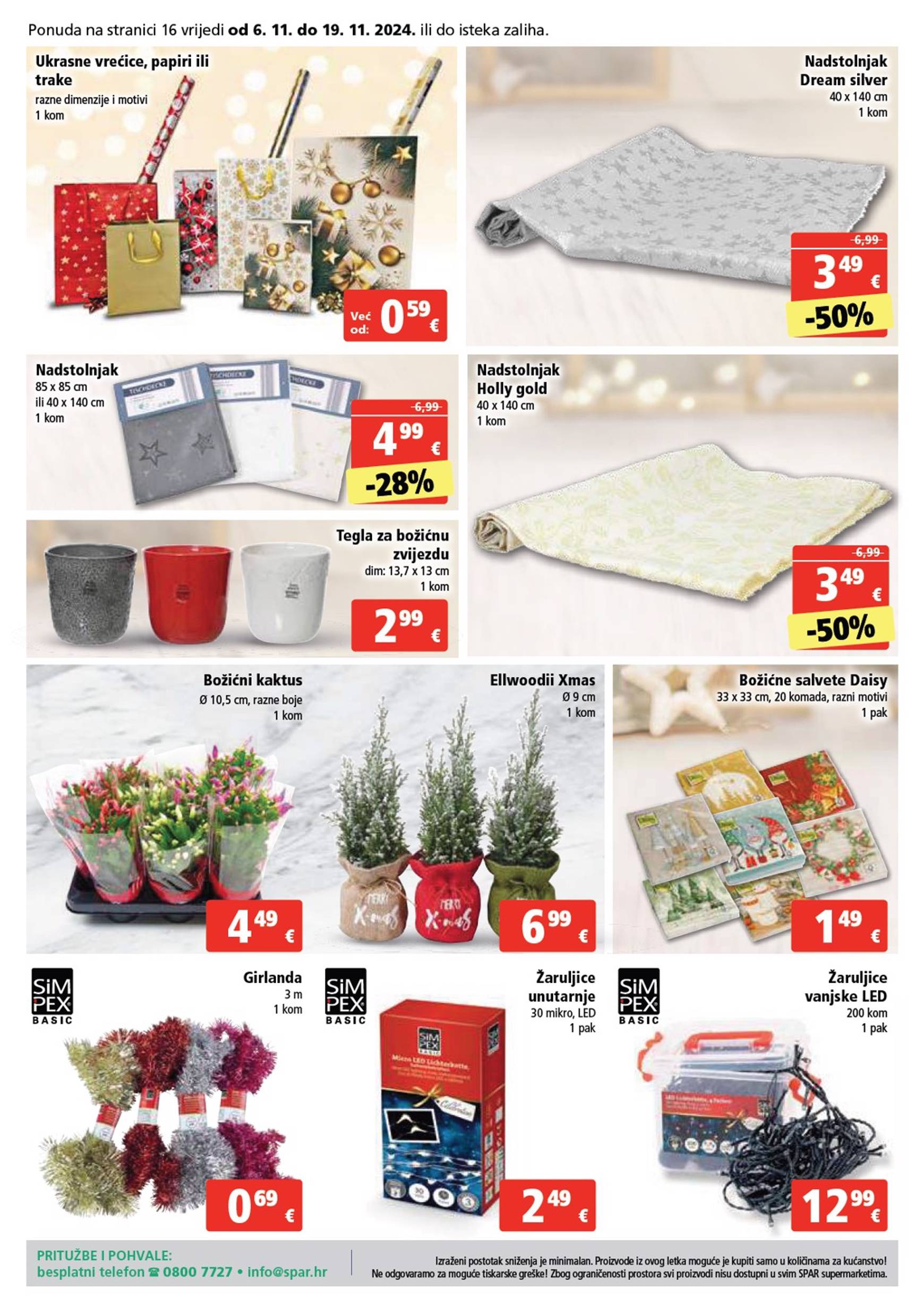 SPAR katalog vrijedi od 06.11. do 12.11. 16