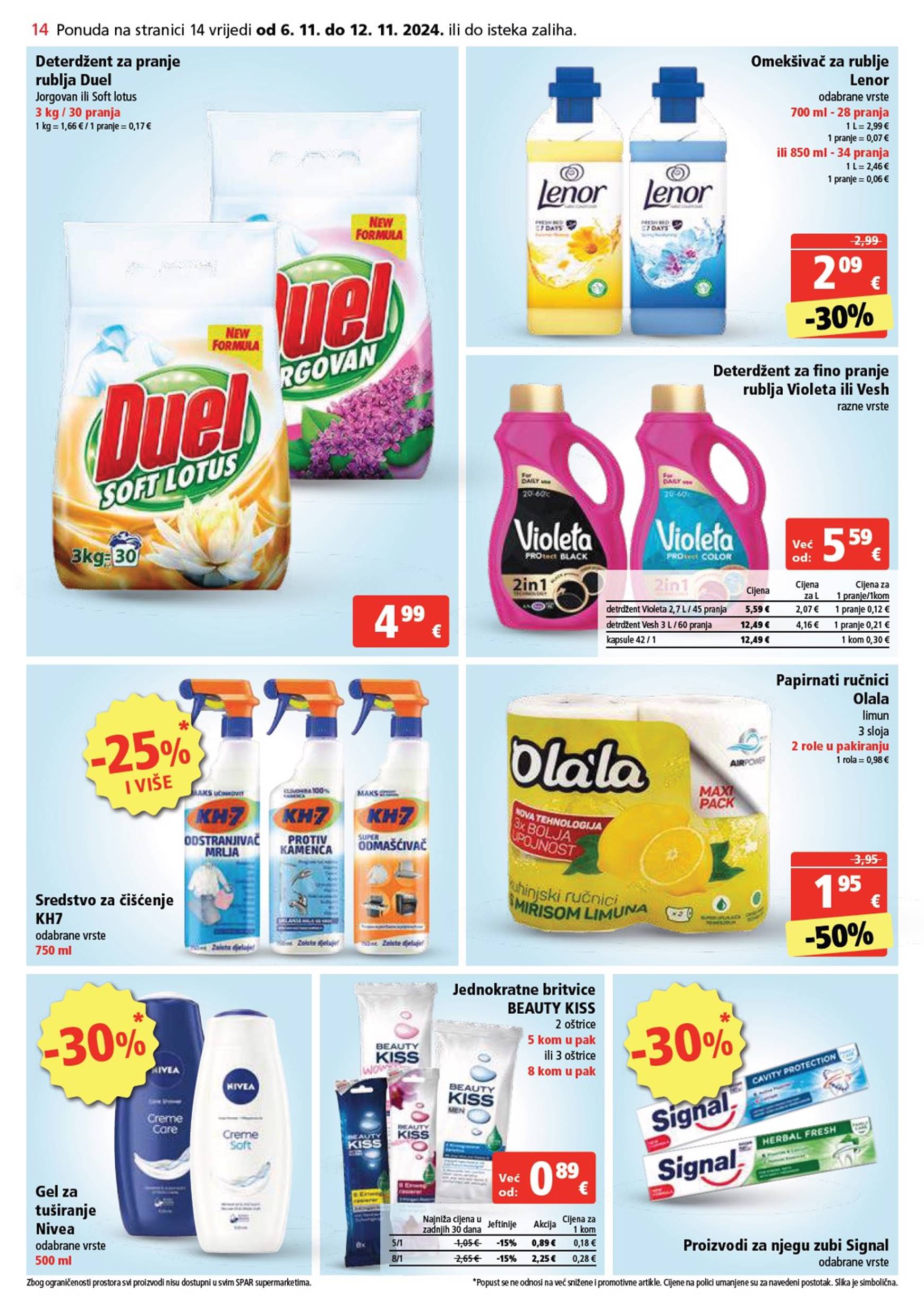 SPAR katalog vrijedi od 06.11. do 12.11. 14