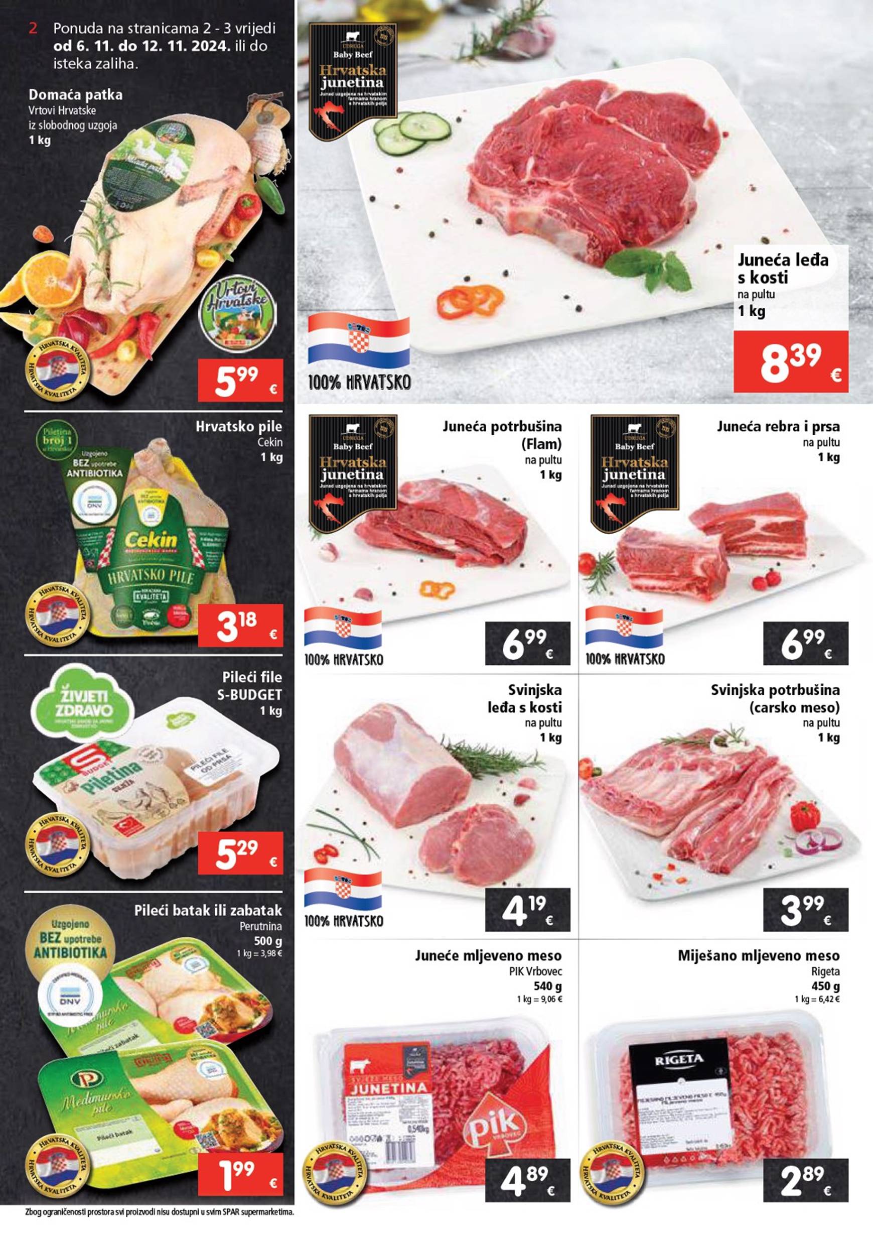 SPAR katalog vrijedi od 06.11. do 12.11. 2