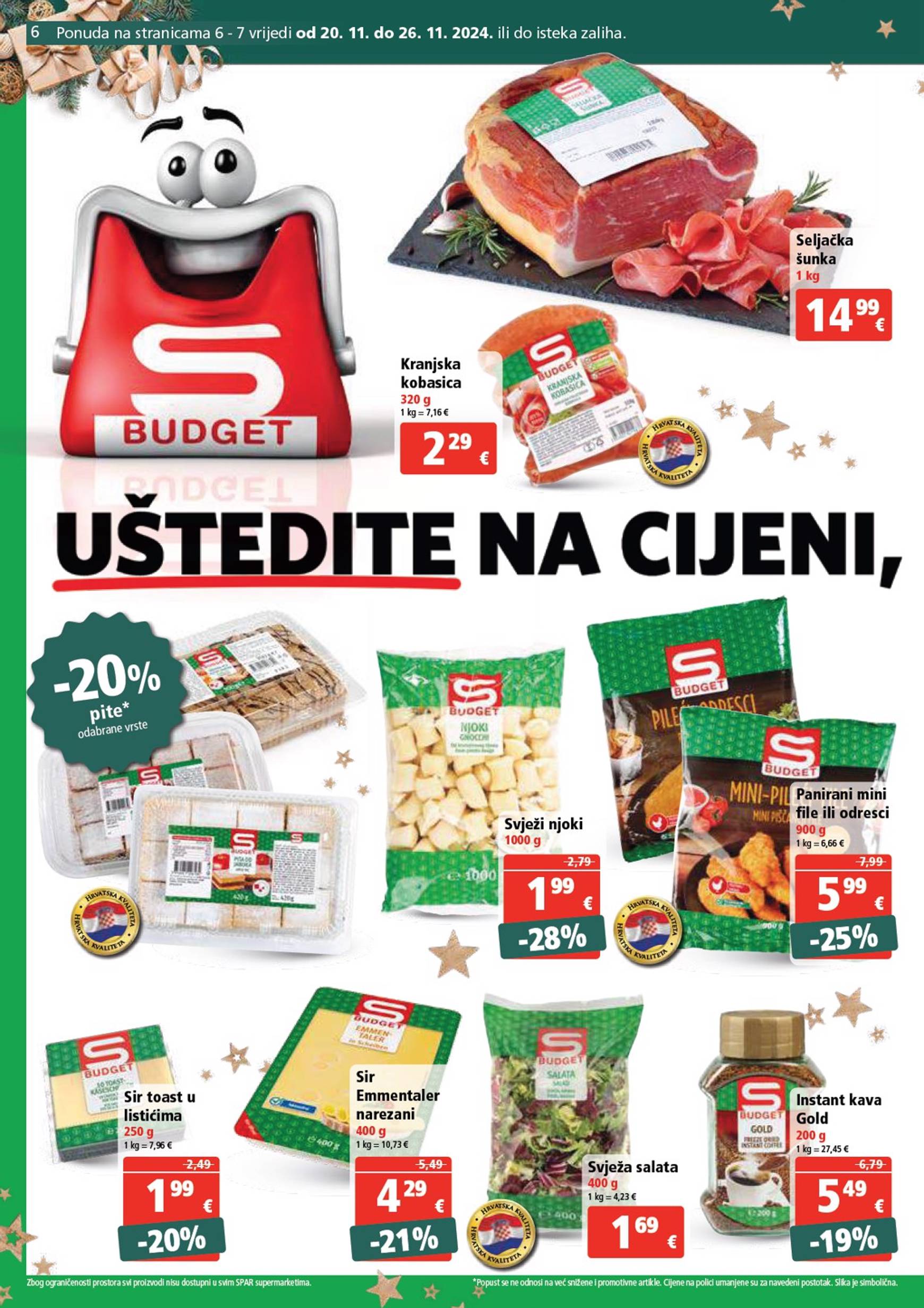 SPAR katalog vrijedi od 20.11. do 26.11. 6