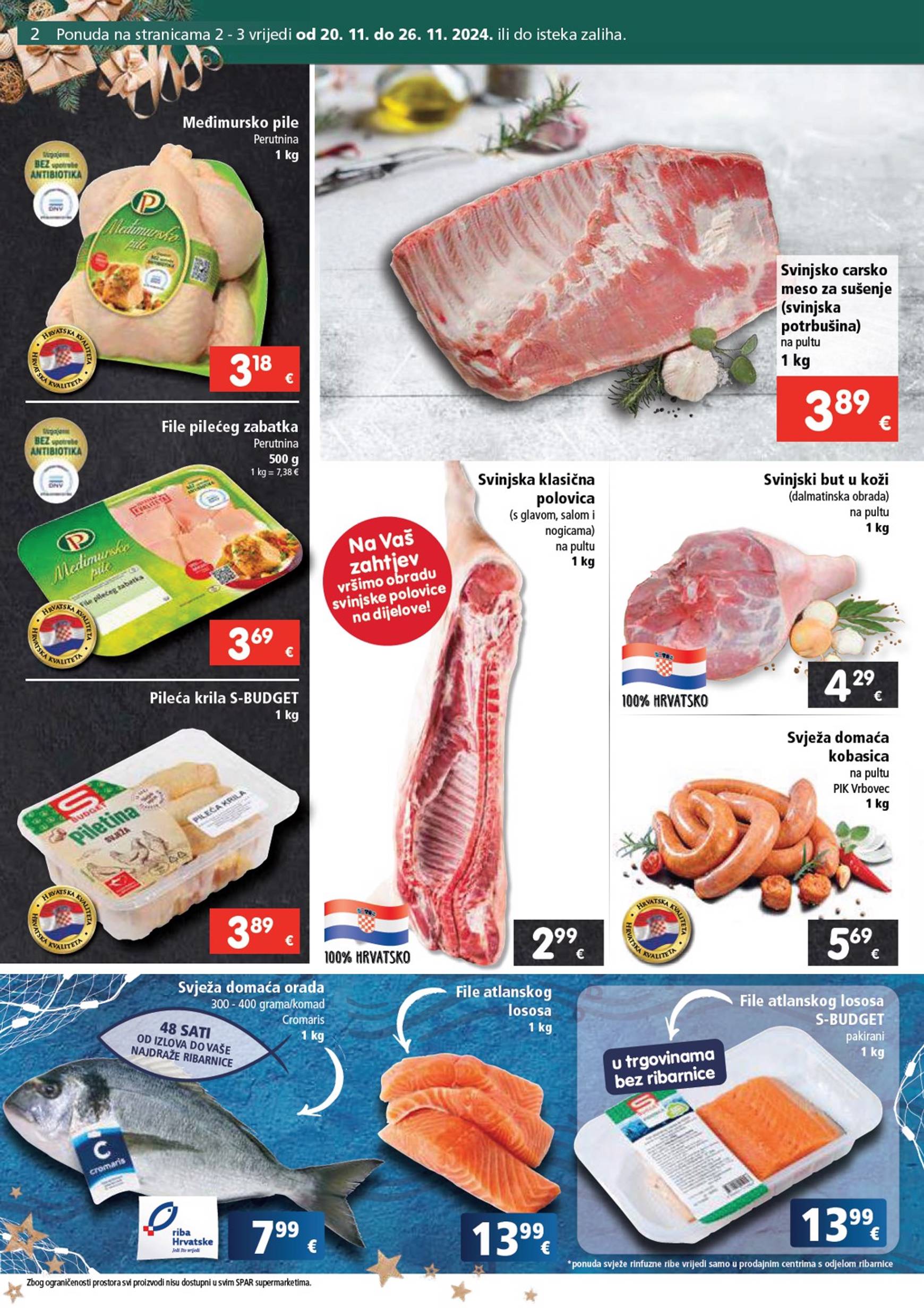 SPAR katalog vrijedi od 20.11. do 26.11. 2