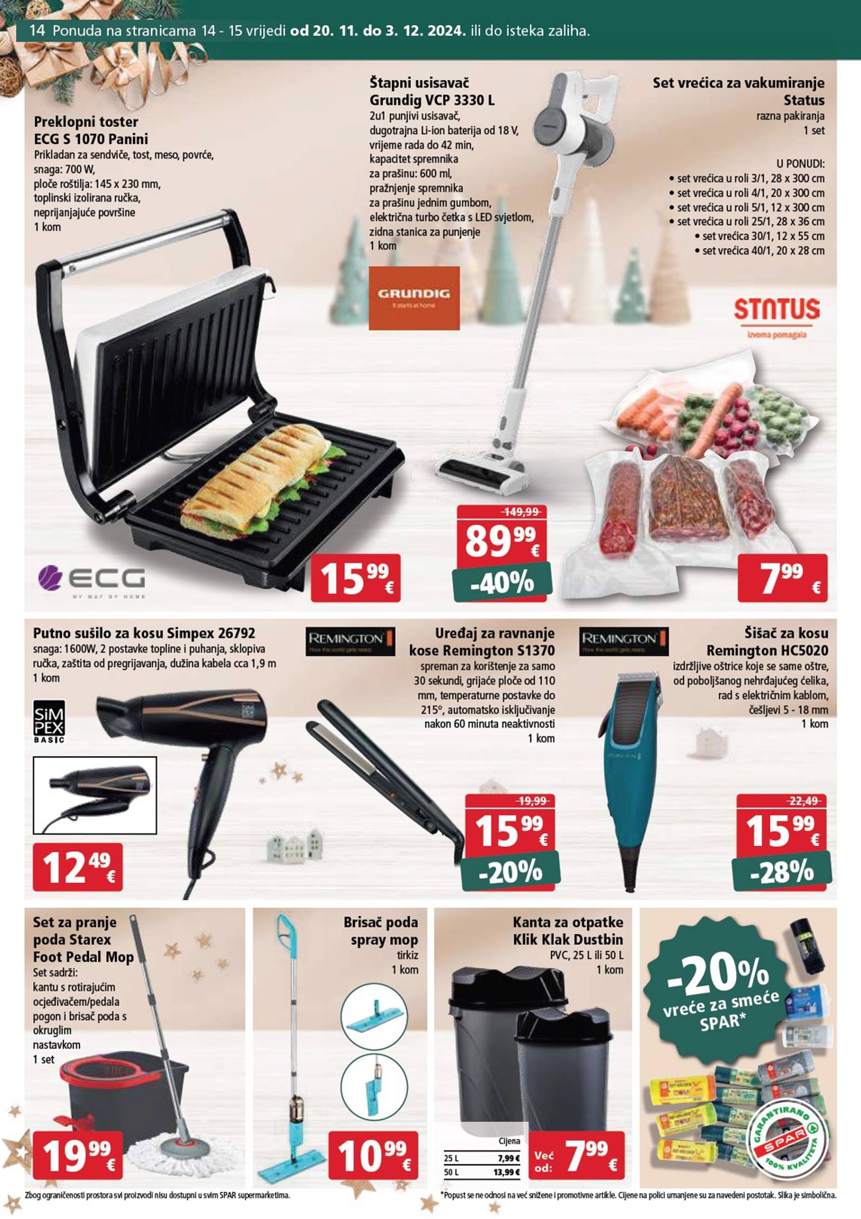 SPAR katalog vrijedi od 20.11. do 26.11. 14