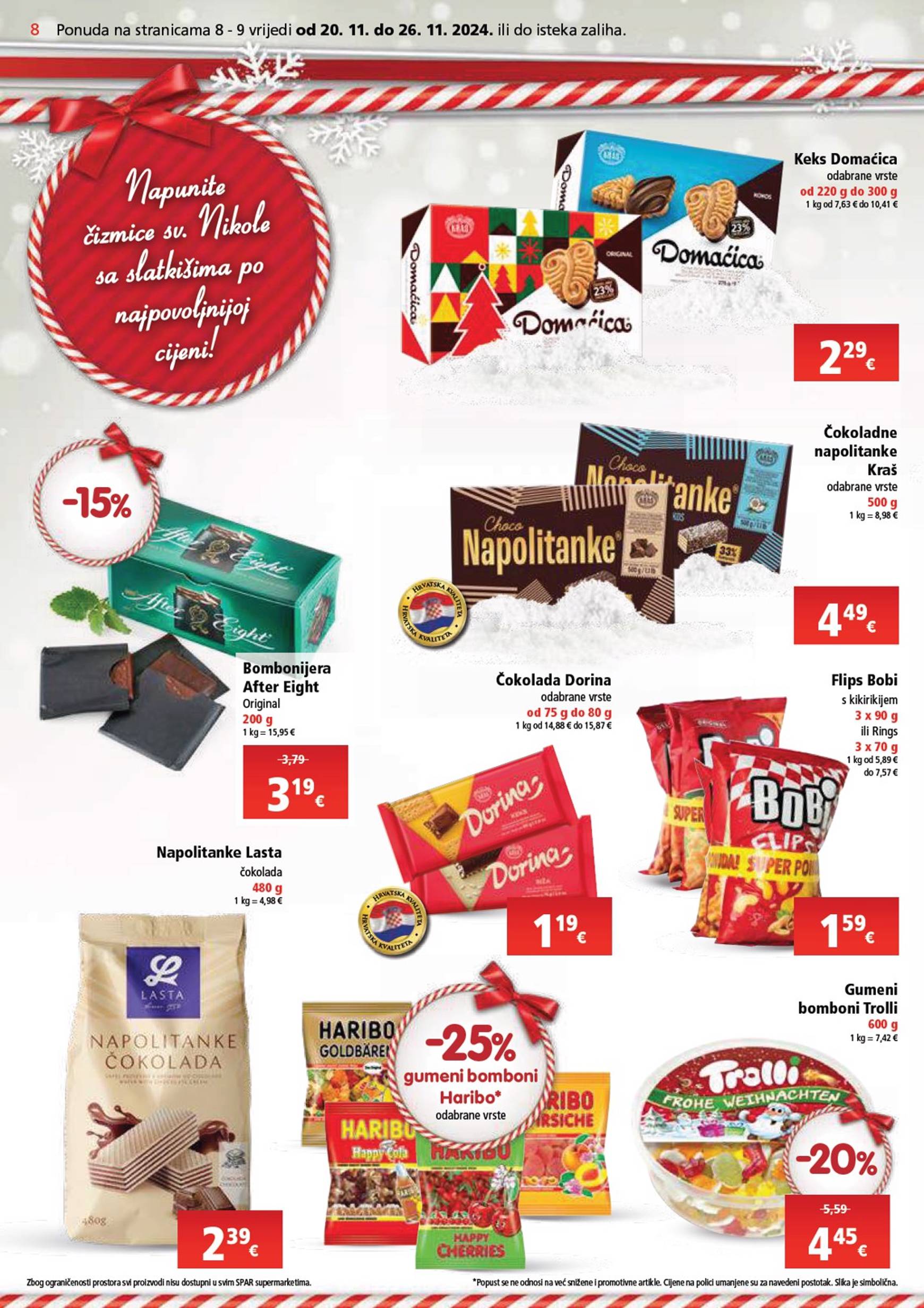 SPAR katalog vrijedi od 20.11. do 26.11. 8