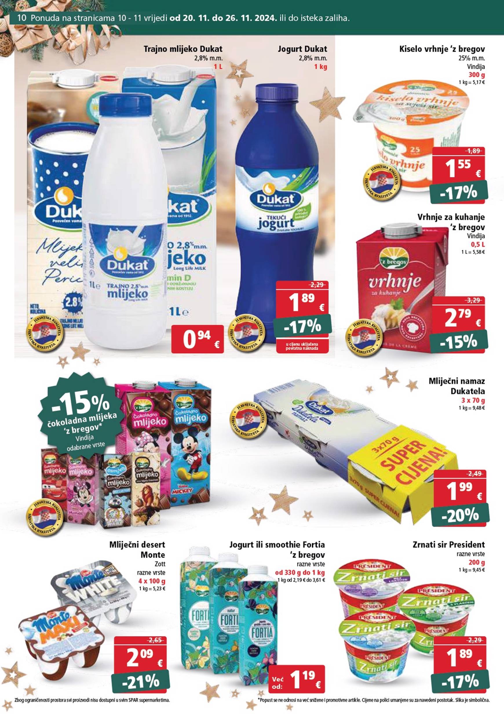 SPAR katalog vrijedi od 20.11. do 26.11. 10