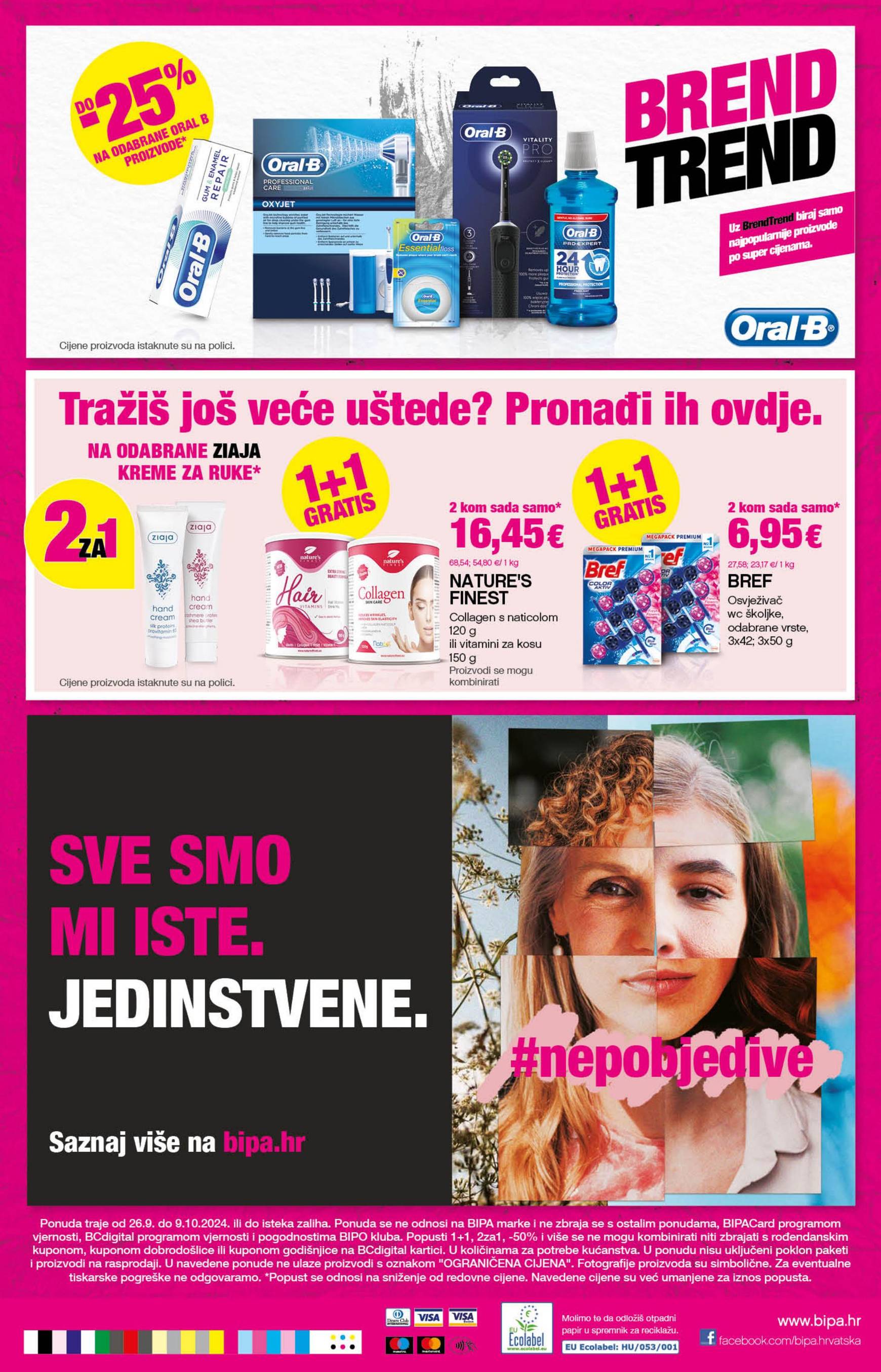 Novi BIPA katalog vrijedi od 26.09. do 09.10. 12