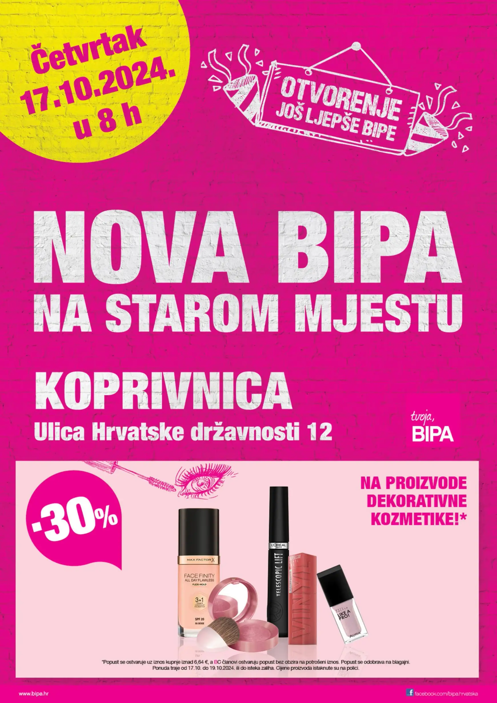 BIPA - Otvorenje Koprivnica katalog vrijedi od 17.10. do 23.10.