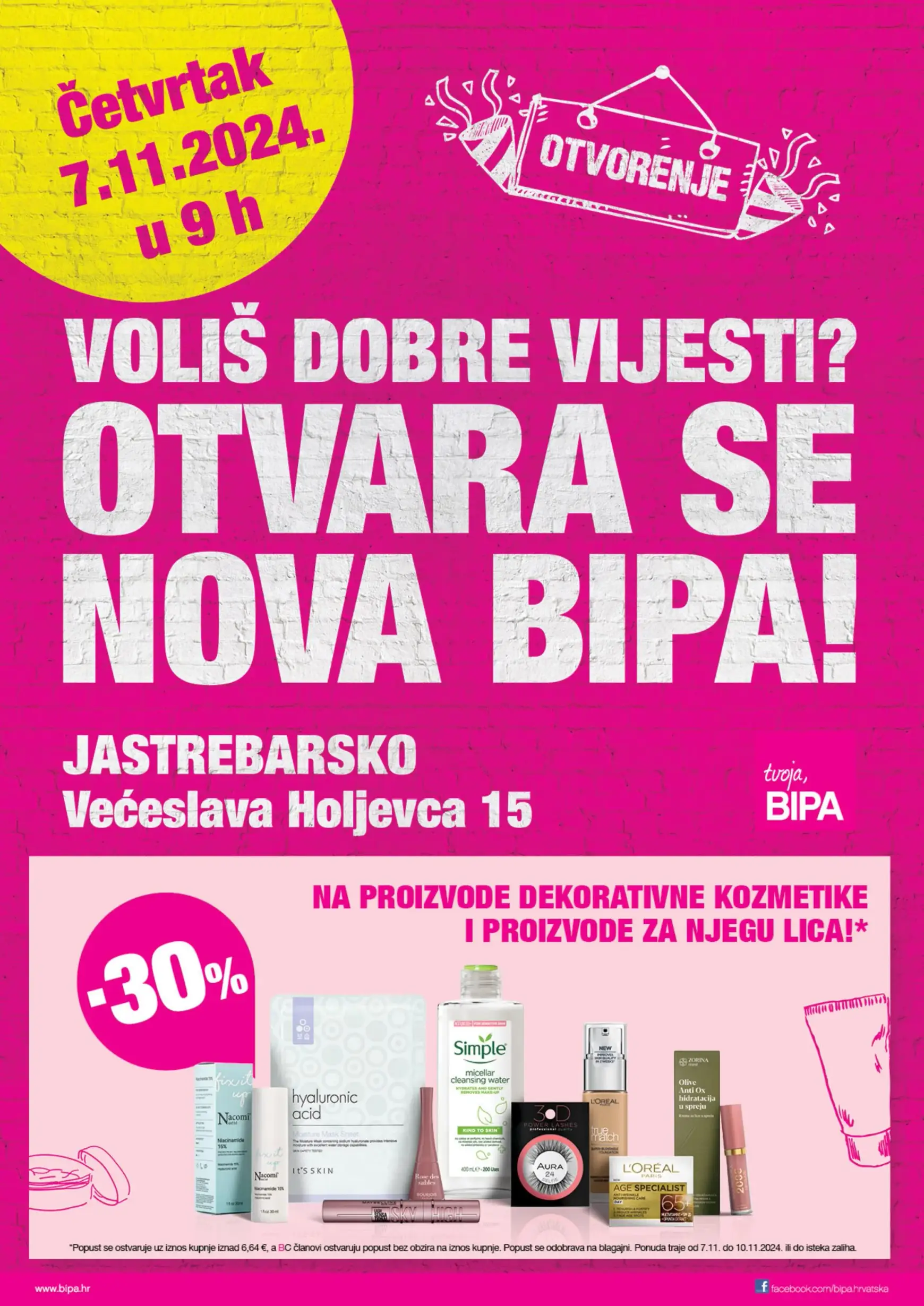 BIPA - Letak otvorenja Jastrebarsko katalog vrijedi od 07.11. do 20.11.