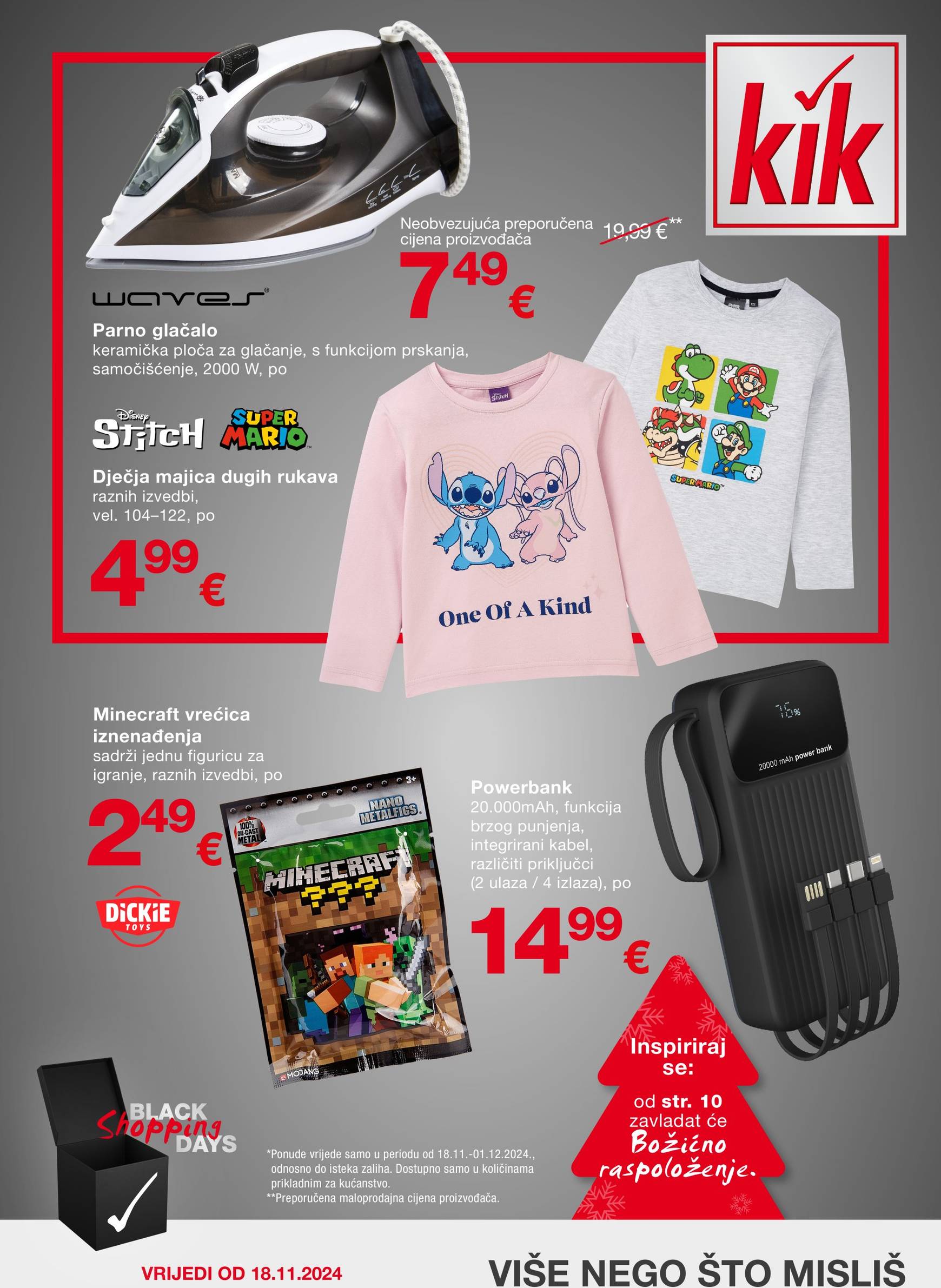 KiK - Black Friday katalog vrijedi od 18.11. do 01.12.