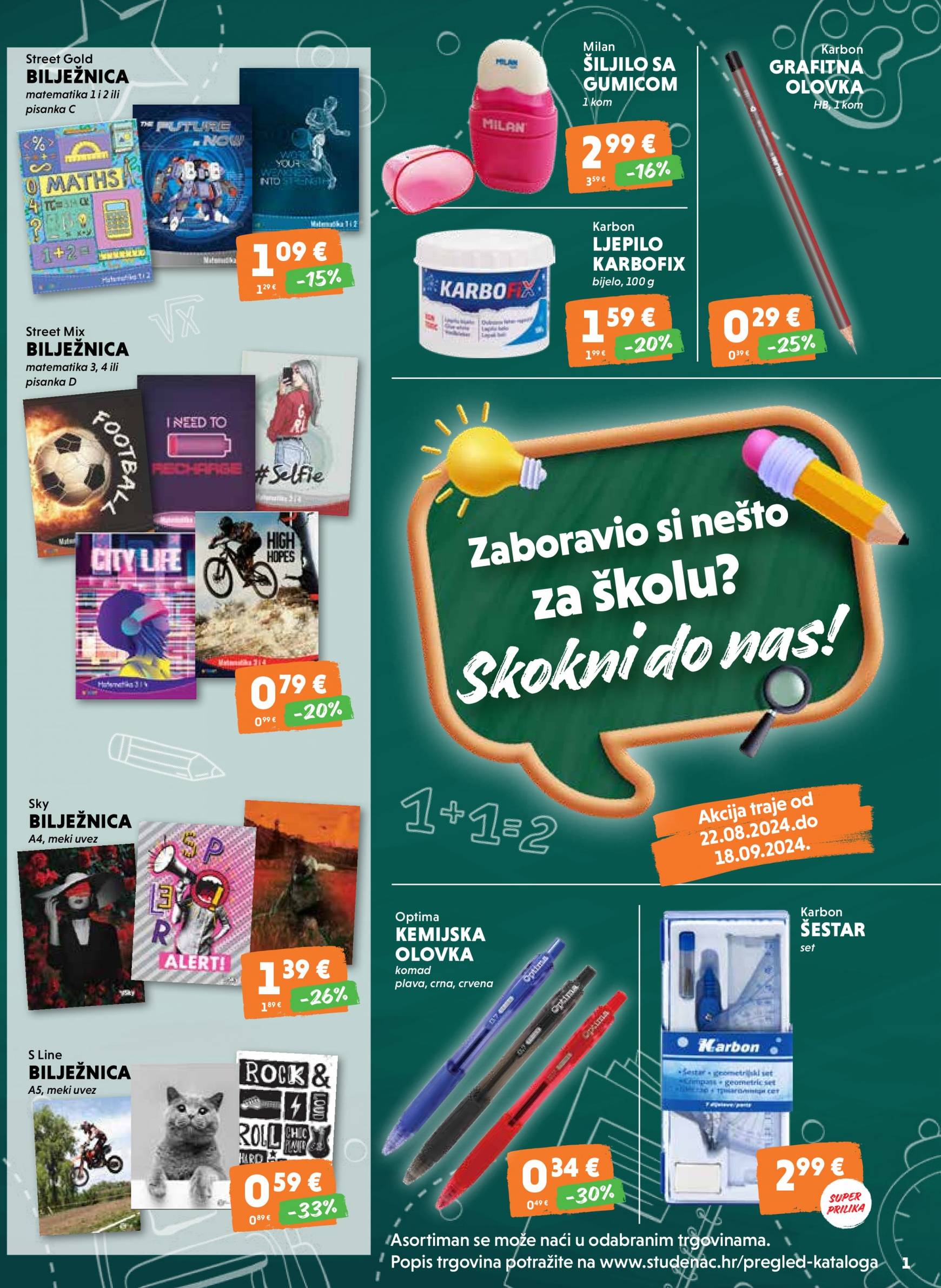 Novi katalog Studenac market - Back to School 22.08. - 18.09.