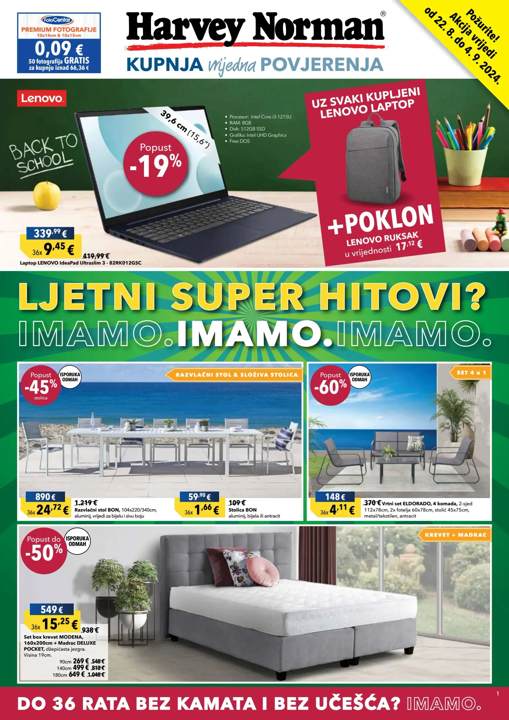 Novi katalog Harvey Norman - Veliko sezonsko sniženje završava? Imamo. 22.08. - 04.09.