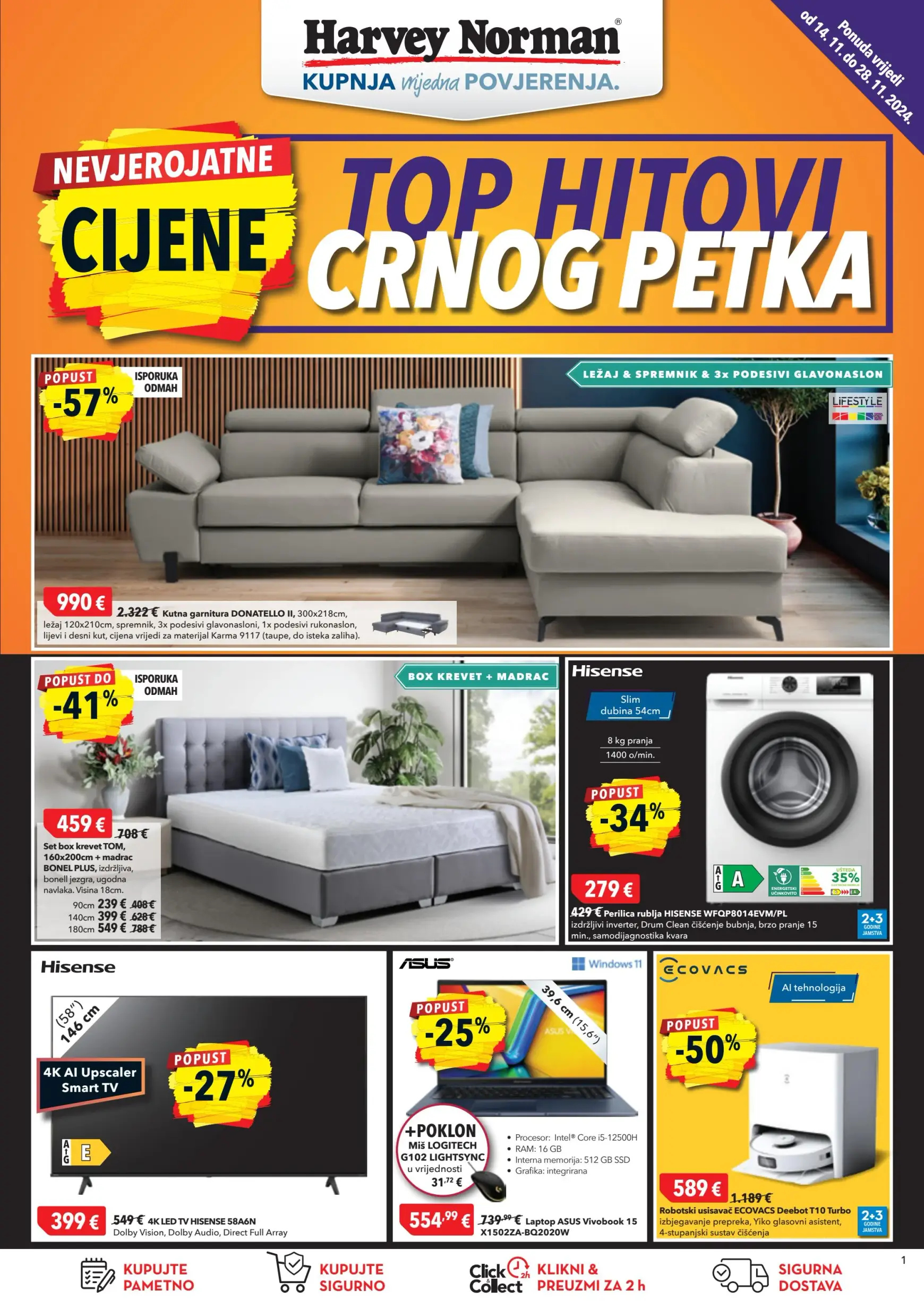 Harvey Norman - Top hitovi Crnog petka katalog vrijedi od 14.11. do 28.11.