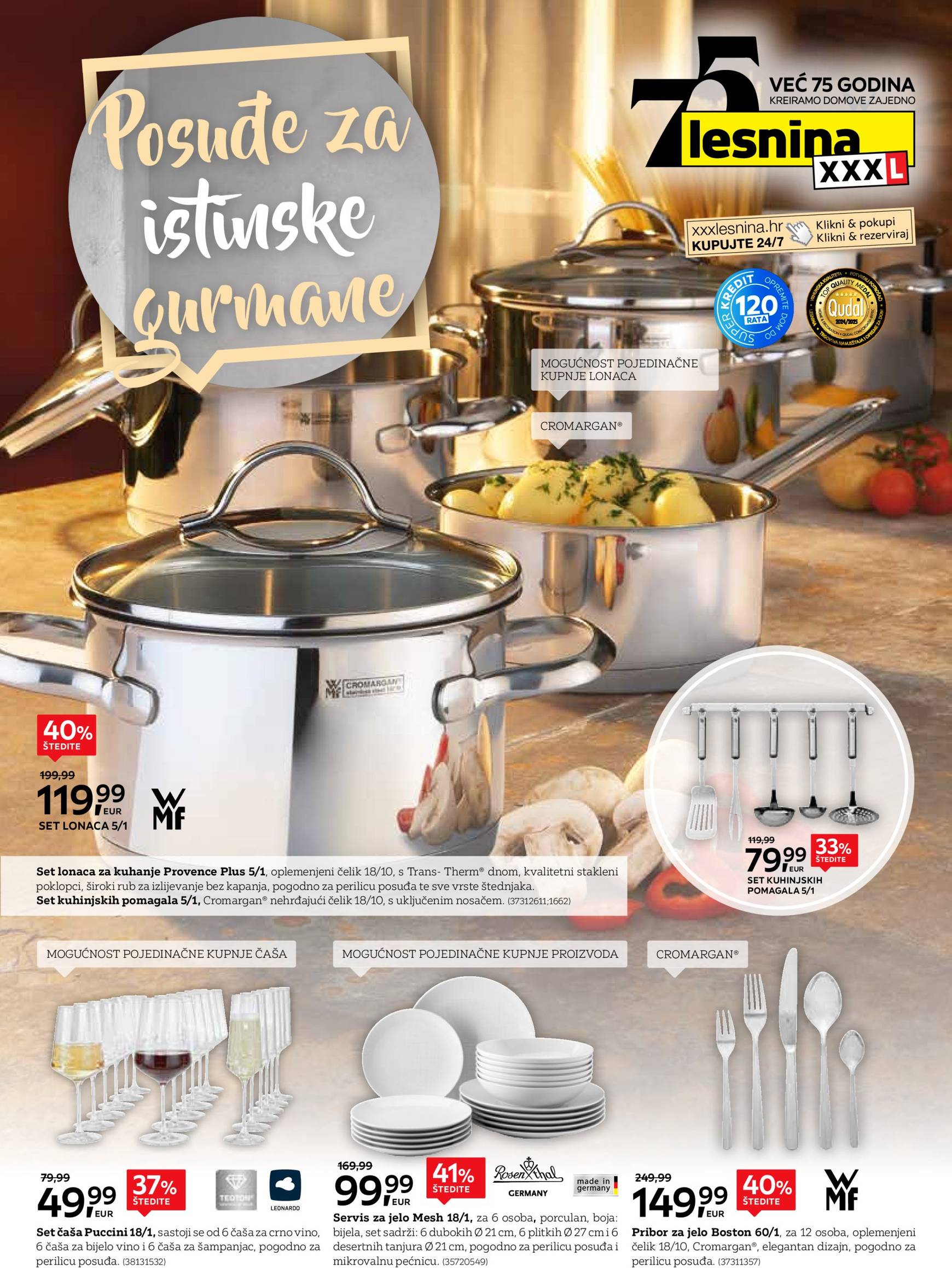 Lesnina - Posuđe za istinske gurmane katalog vrijedi od 01.10. do 31.10.