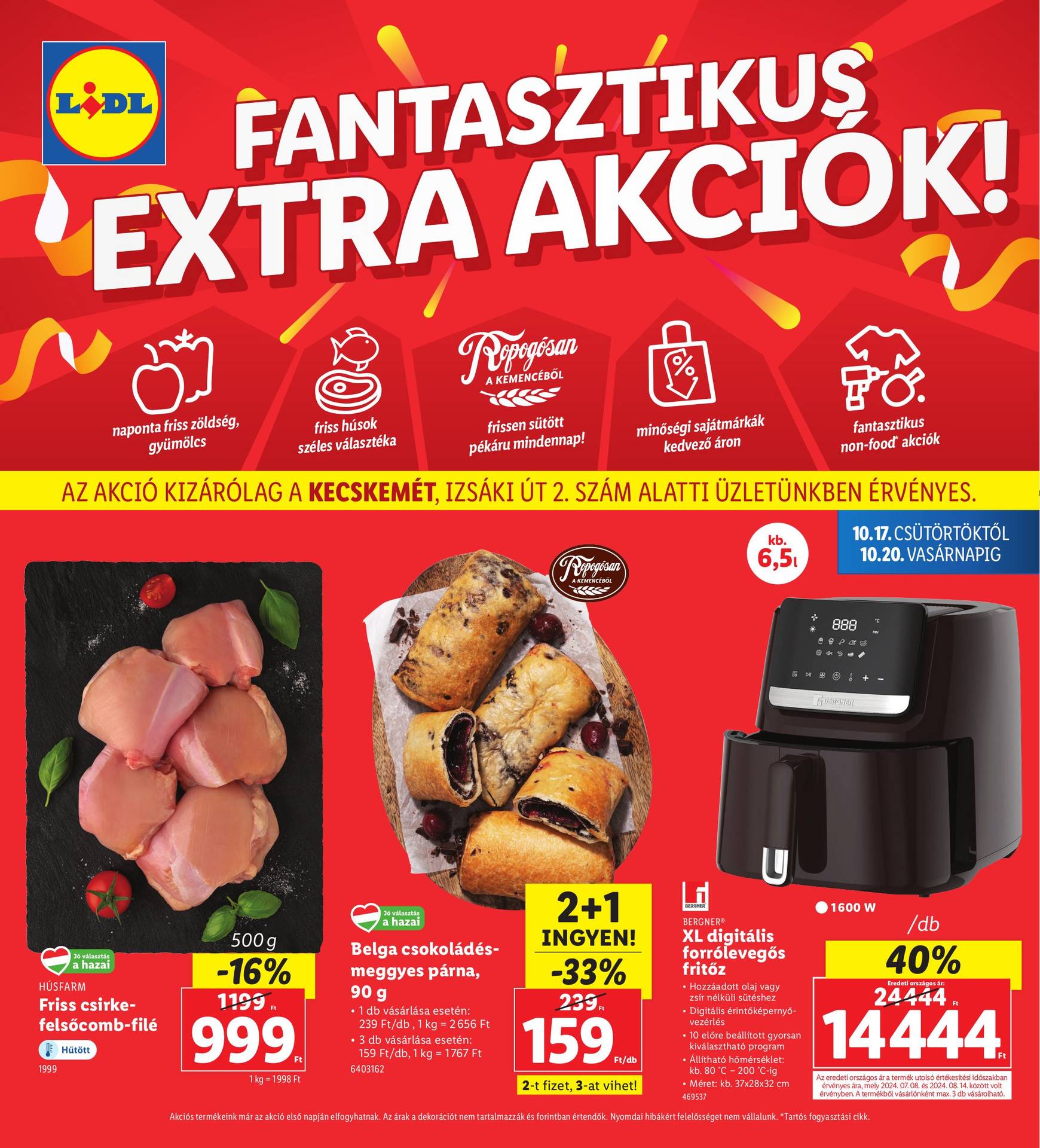 Lidl - Kecskemét akciós újság, érvényes 10.17. - 10.20.