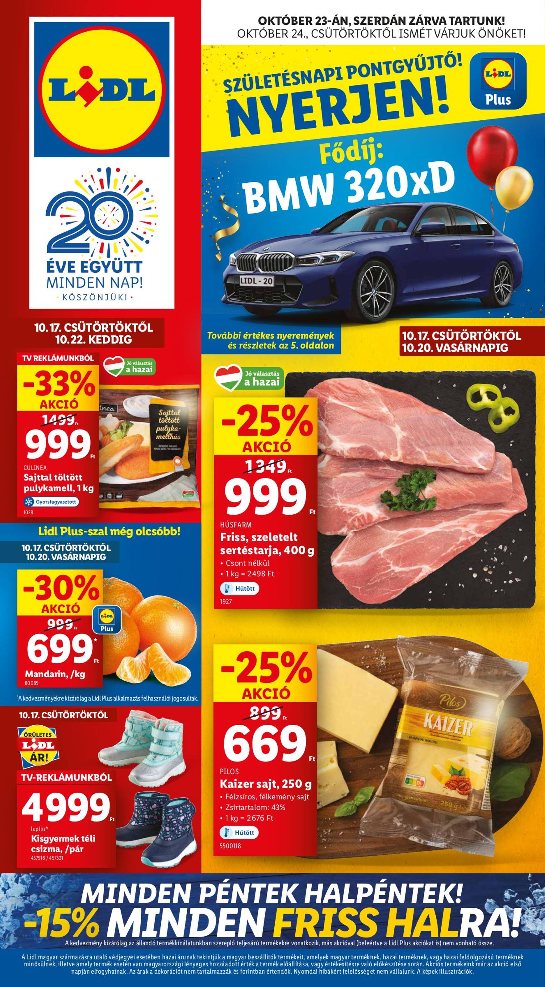 Lidl akciós újság, érvényes 10.17. - 10.23.