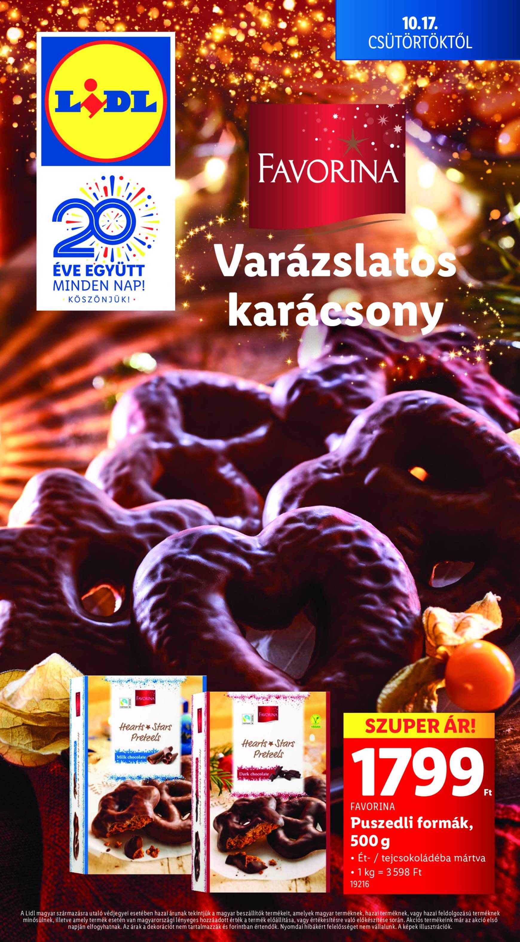 Lidl - Favorina akciós újság, érvényes 10.17. - 12.24.