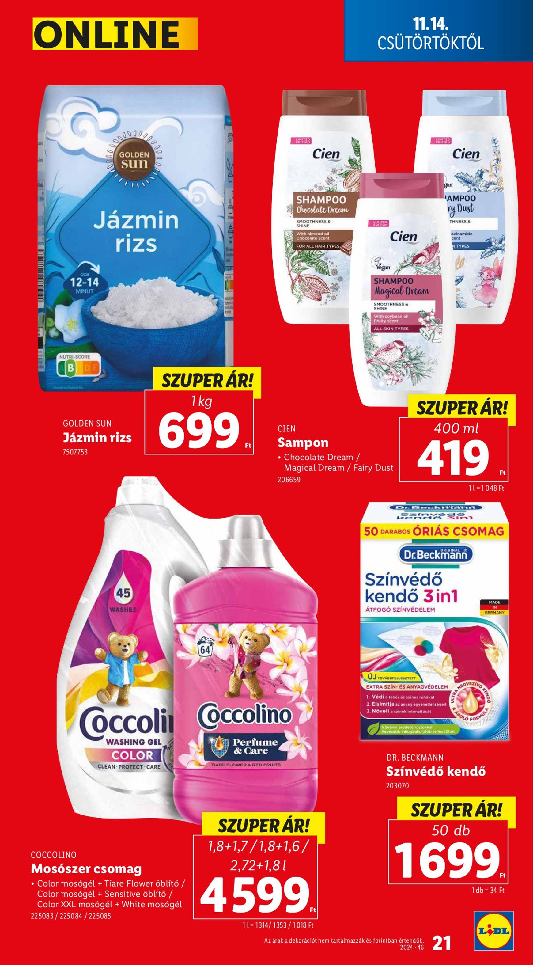 Lidl akciós újság, érvényes 11.14. - 11.20. 21