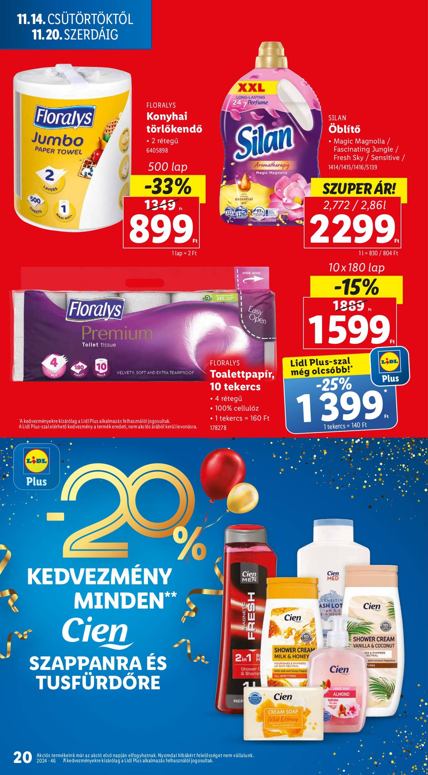 Lidl akciós újság, érvényes 11.14. - 11.20. 20