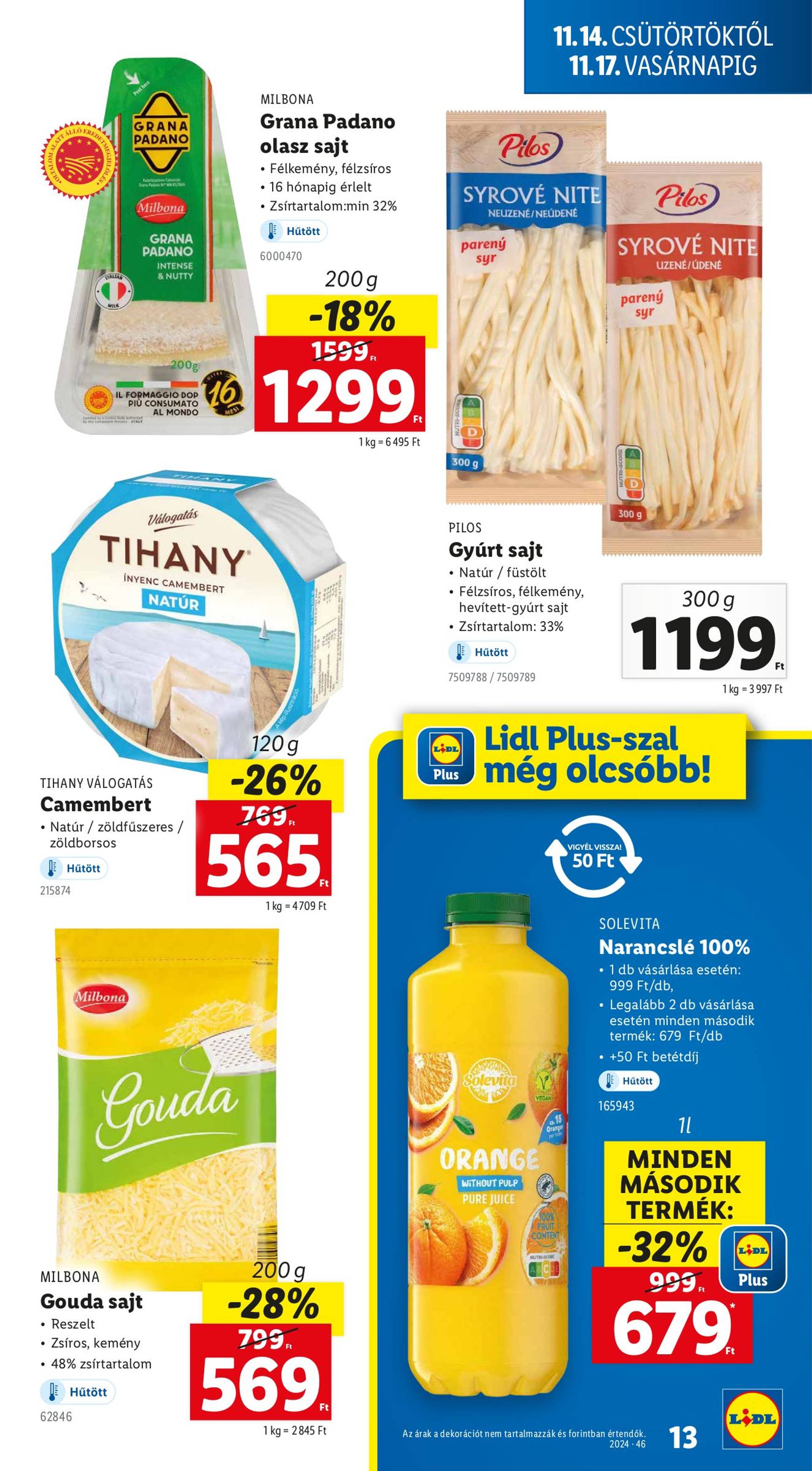 Lidl akciós újság, érvényes 11.14. - 11.20. 13