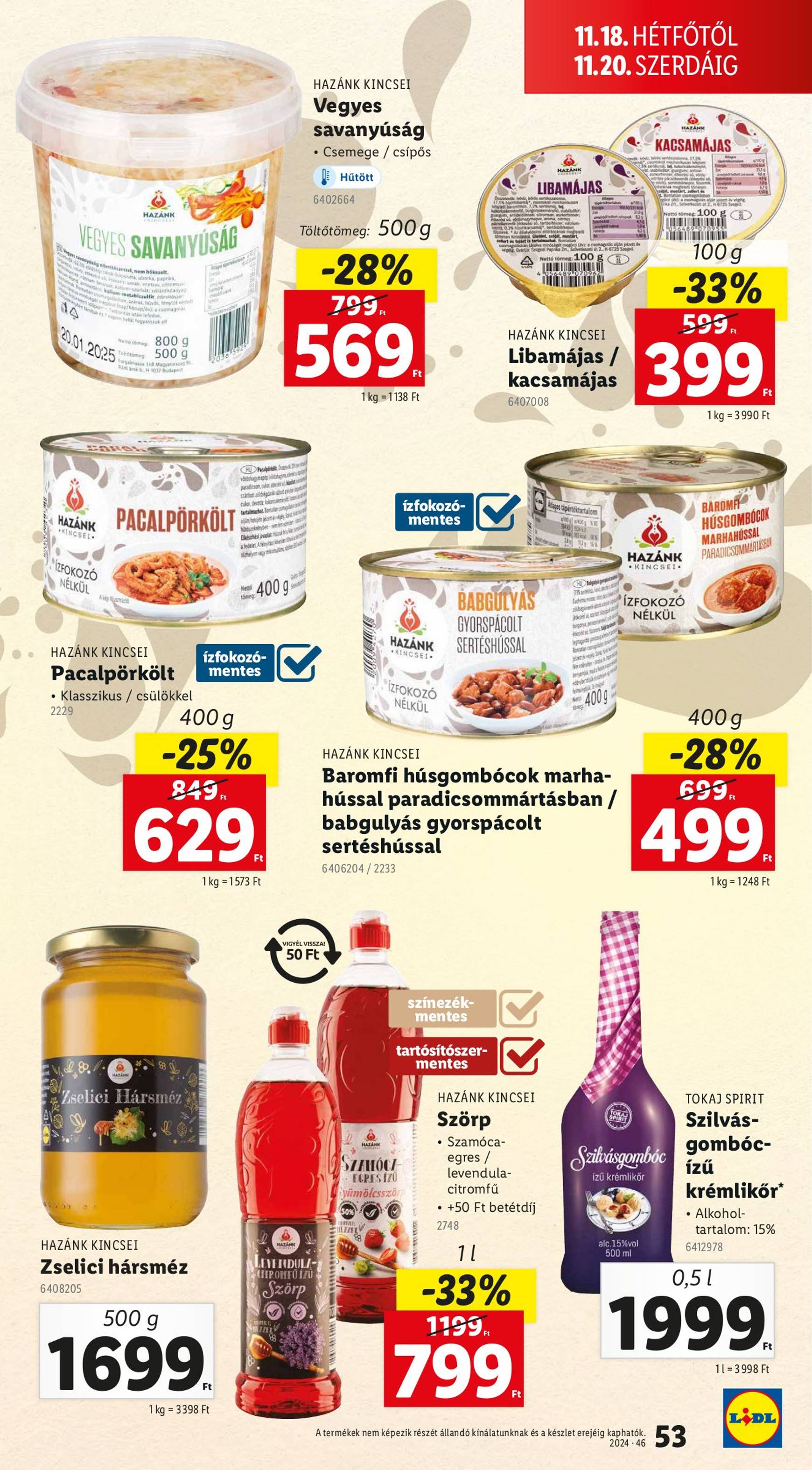 Lidl akciós újság, érvényes 11.14. - 11.20. 53