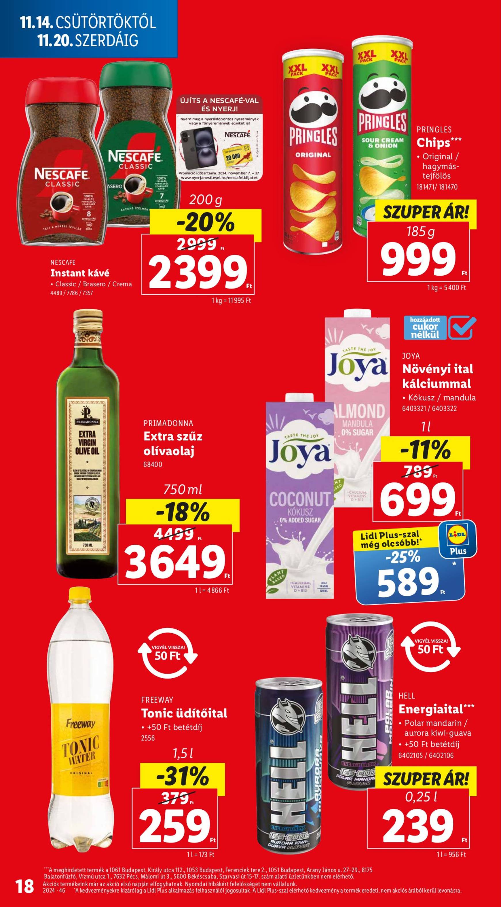 Lidl akciós újság, érvényes 11.14. - 11.20. 18