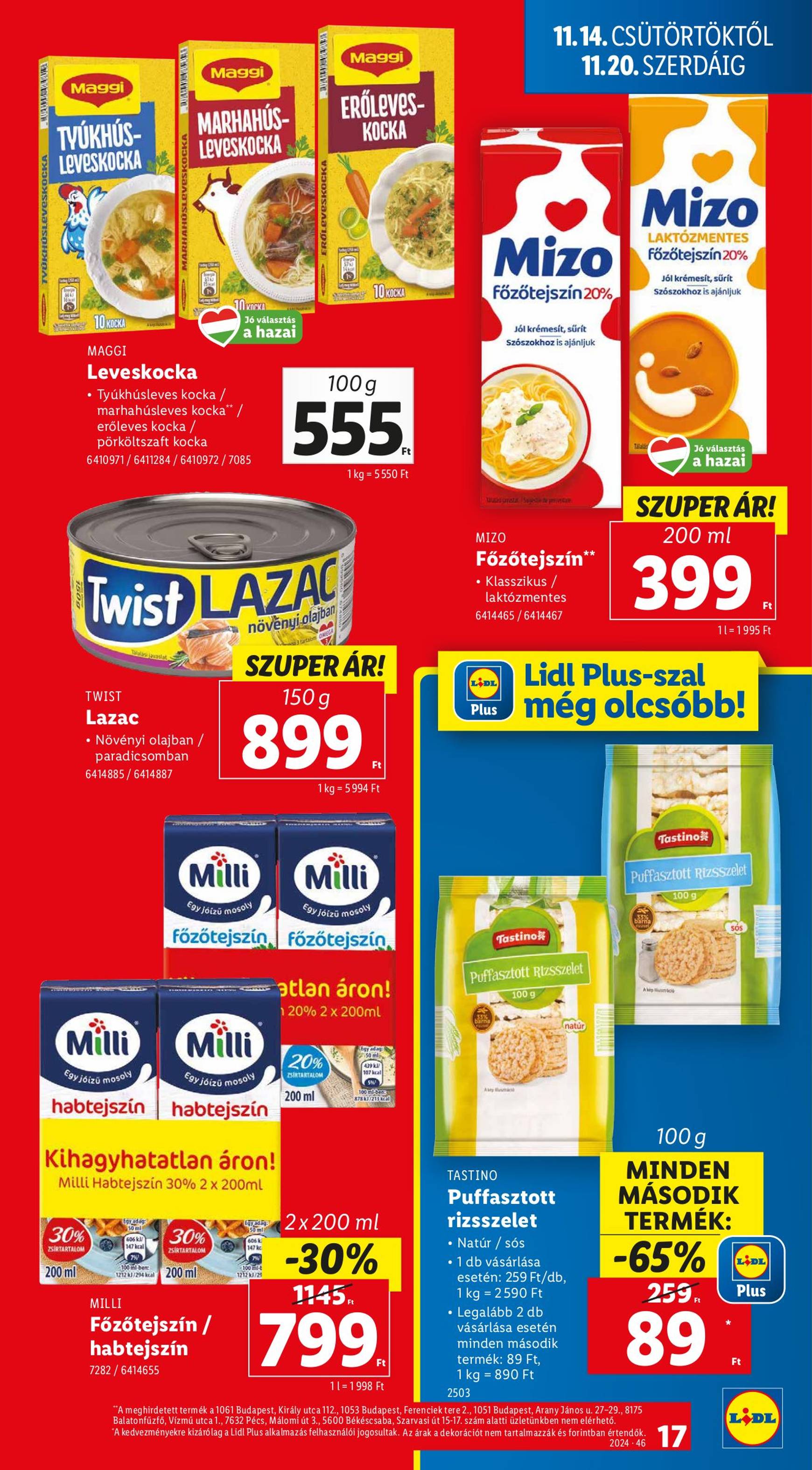 Lidl akciós újság, érvényes 11.14. - 11.20. 17