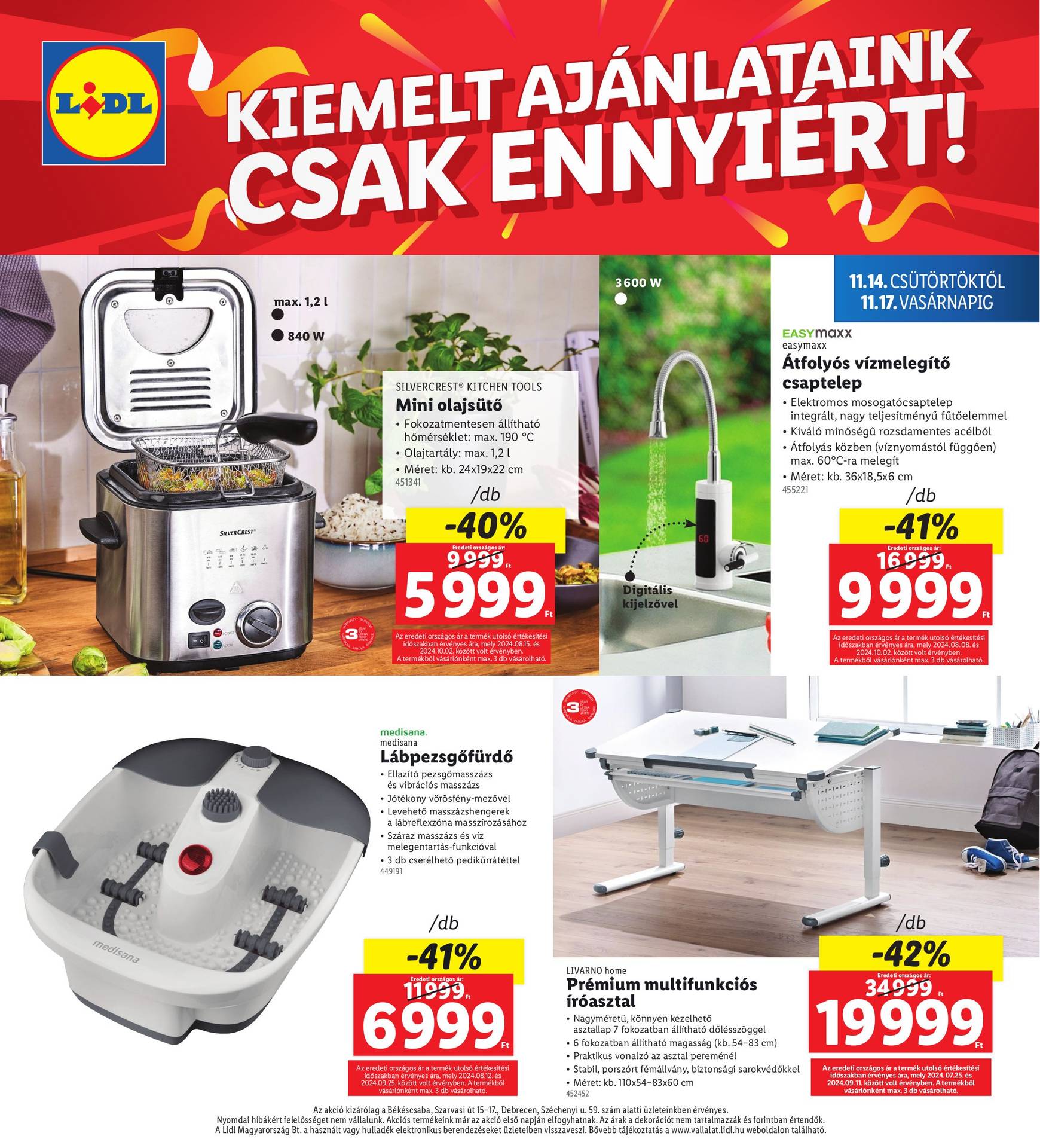 Lidl - Békéscsaba, Debrecen akciós újság, érvényes 11.14. - 11.17. 4