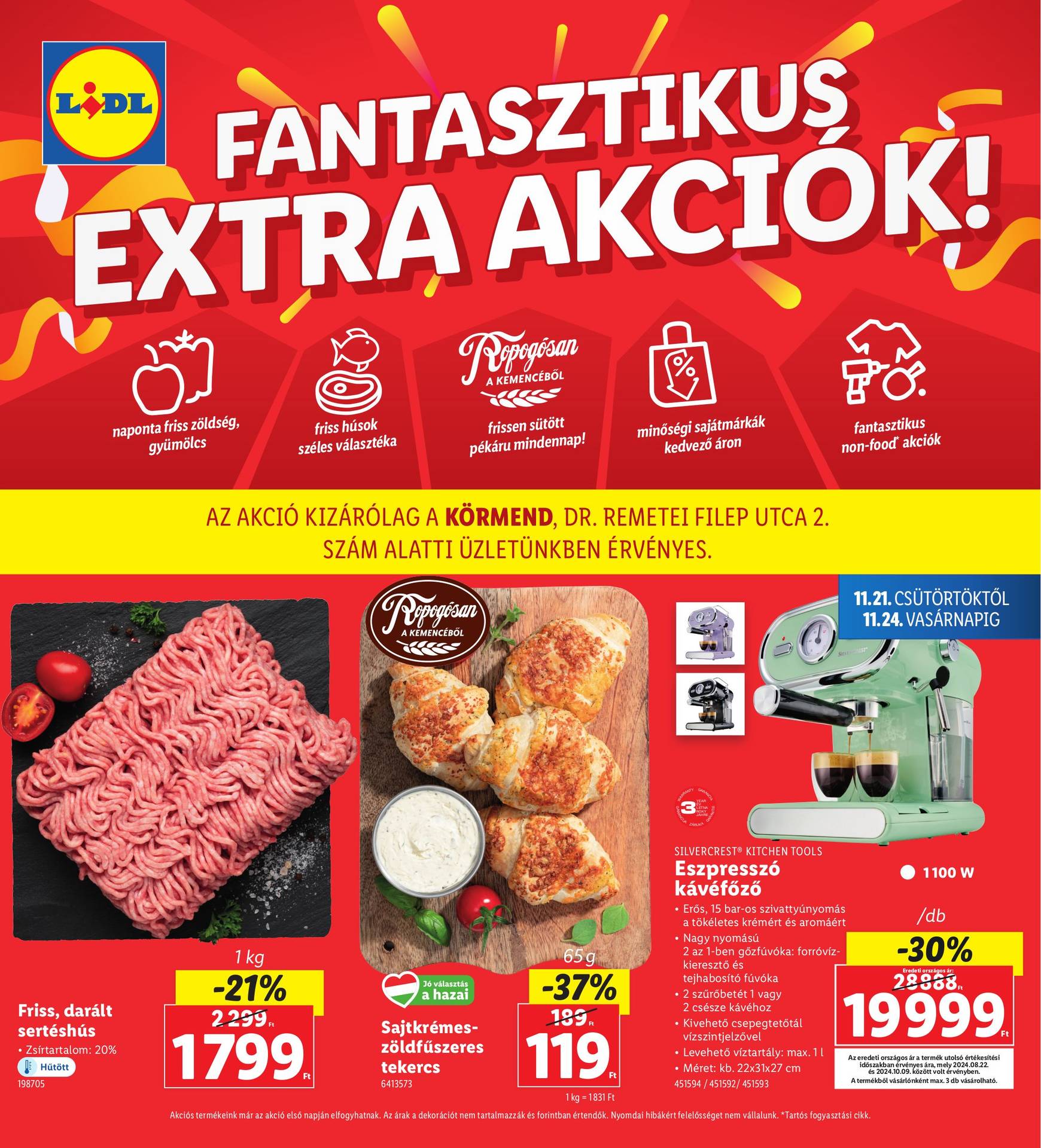 Lidl - Körmend akciós újság, érvényes 11.21. - 11.24.