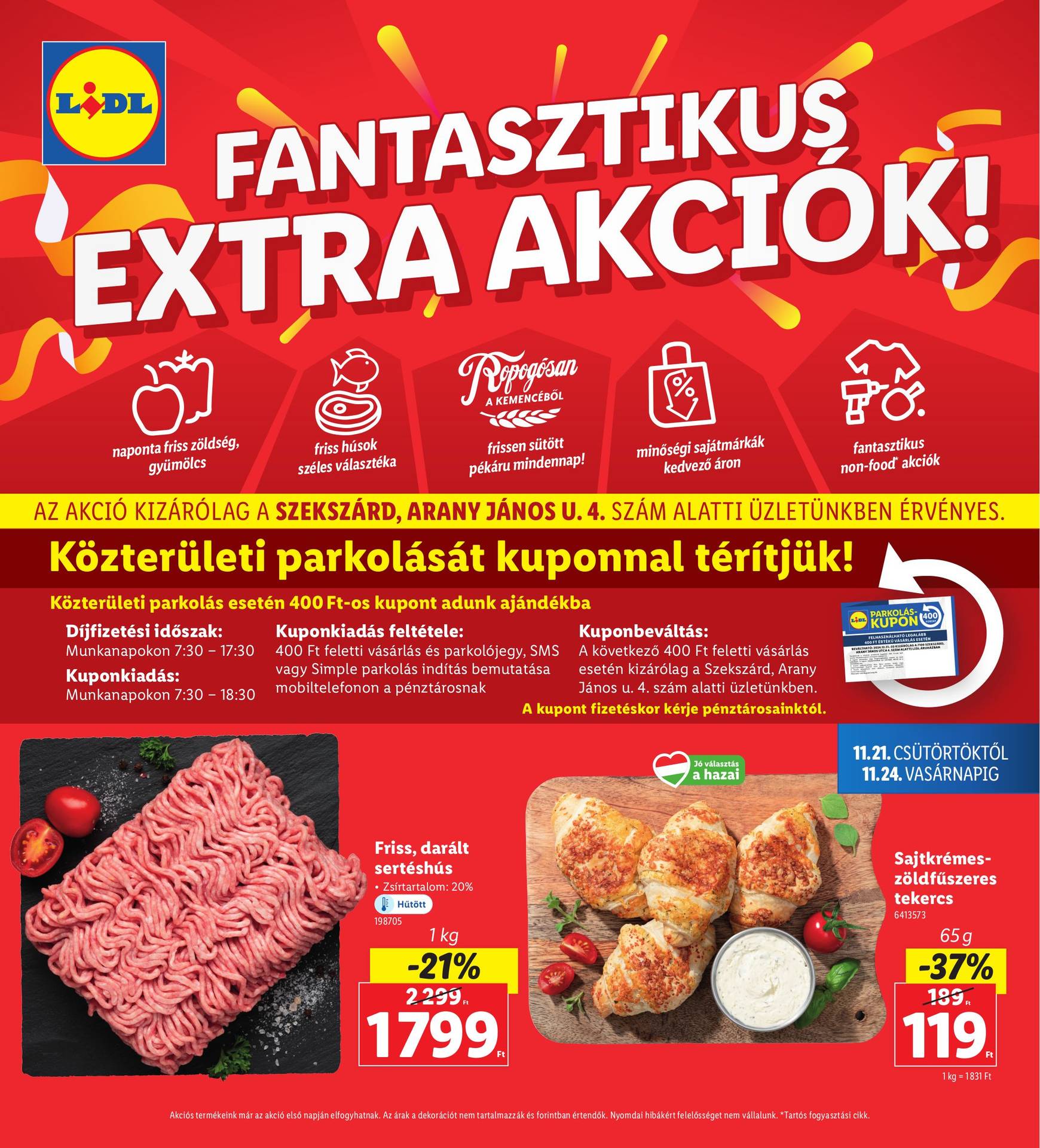 Lidl - Szekszárd akciós újság, érvényes 11.21. - 11.24.