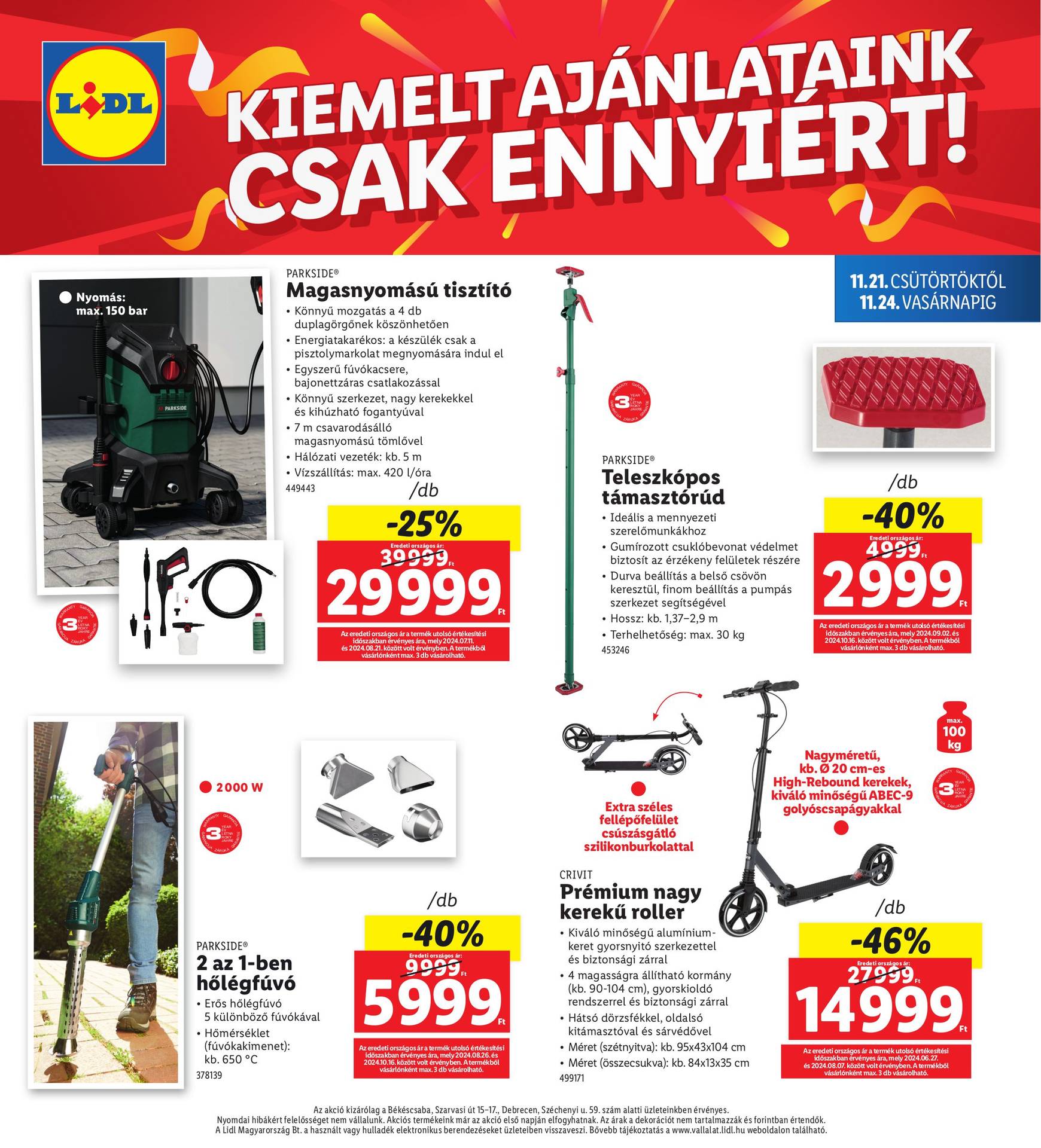 Lidl - Békéscsaba, Debrecen akciós újság, érvényes 11.21. - 11.24. 4